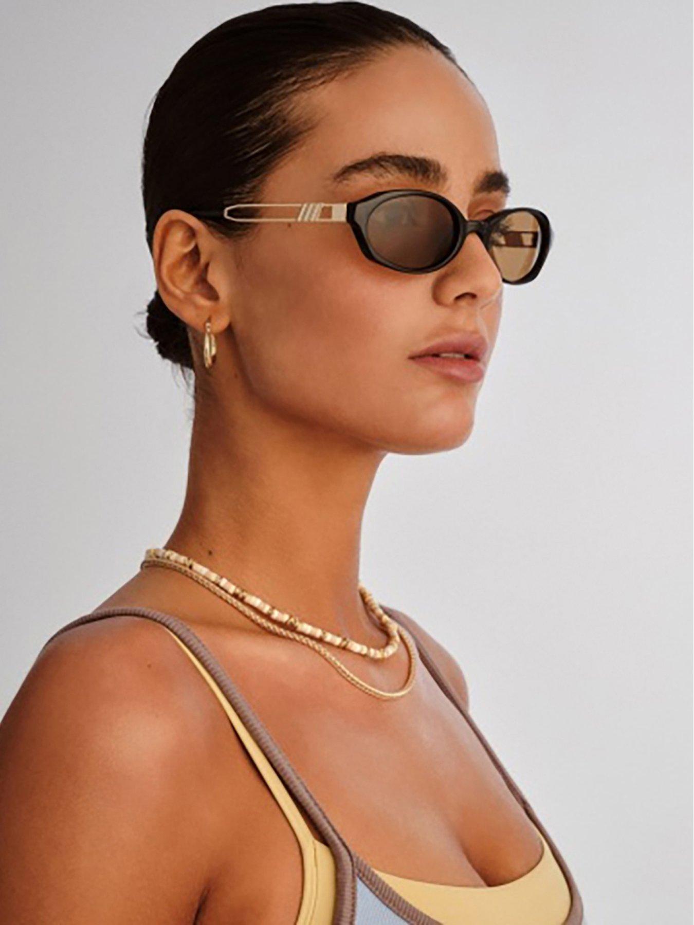 le-specs-lunita-oval-sunglasses-black