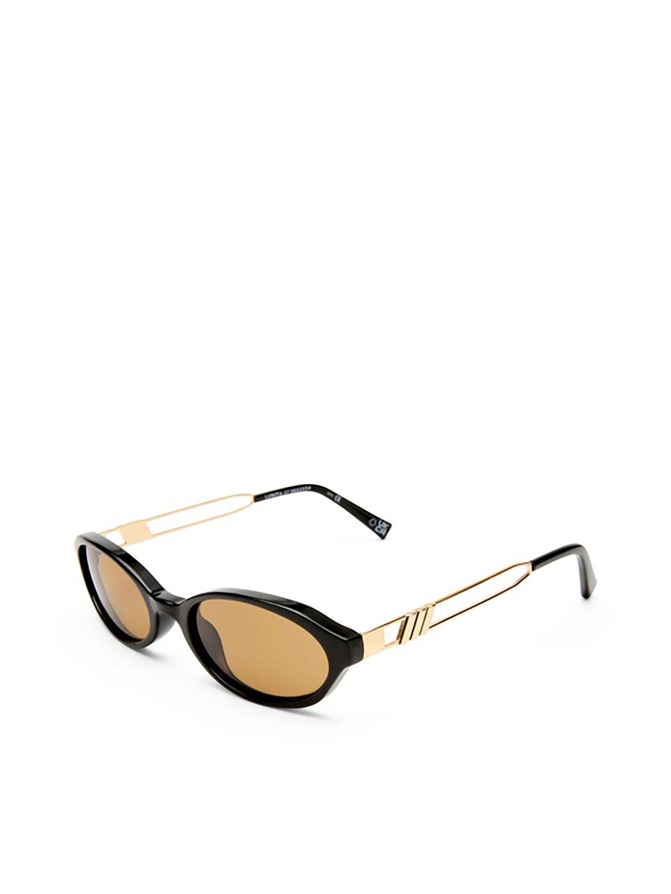 LE SPECS Lunita Oval Sunglasses - Black