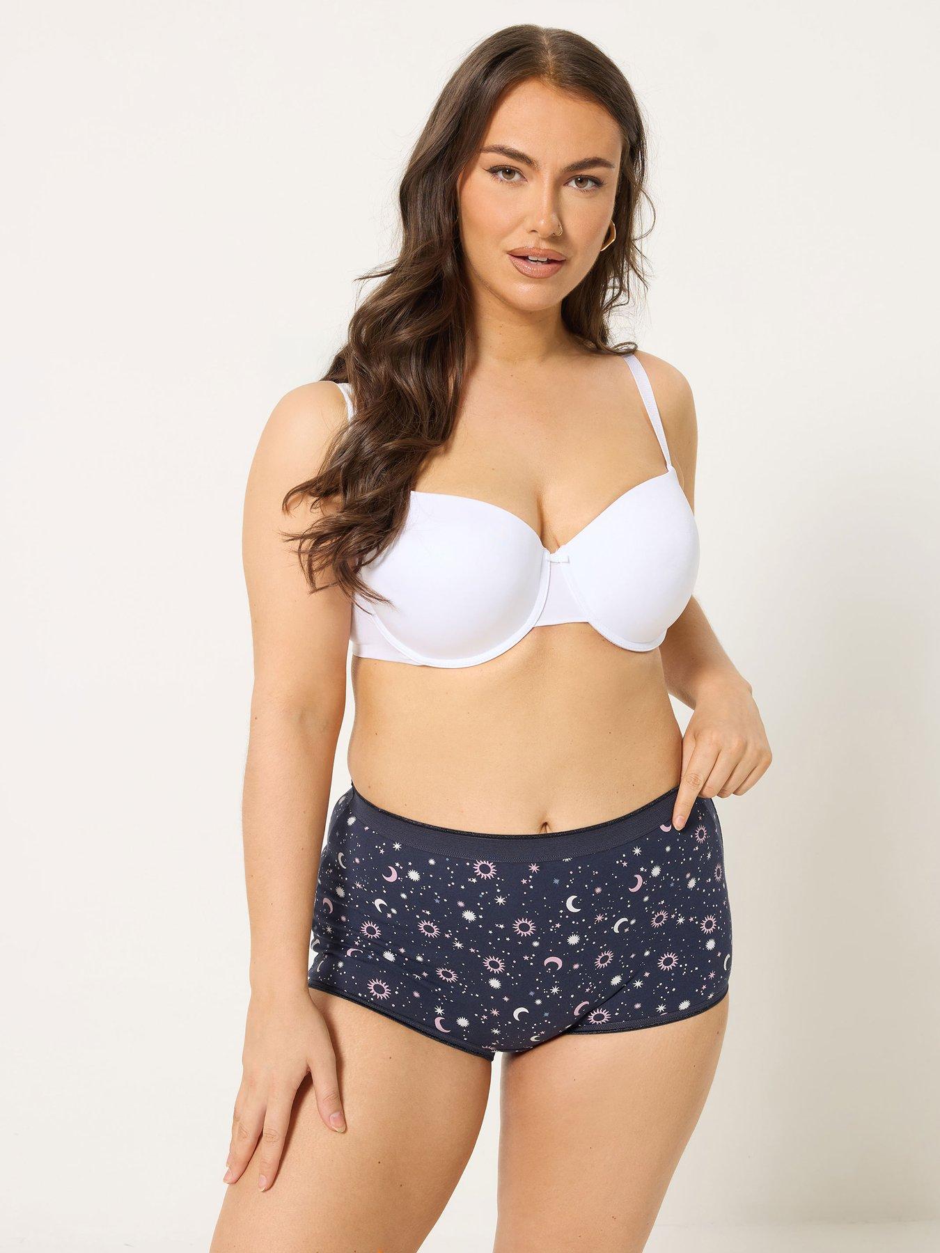 yours-curve-5-pack-navy-moon-and-star-shorts-blueback