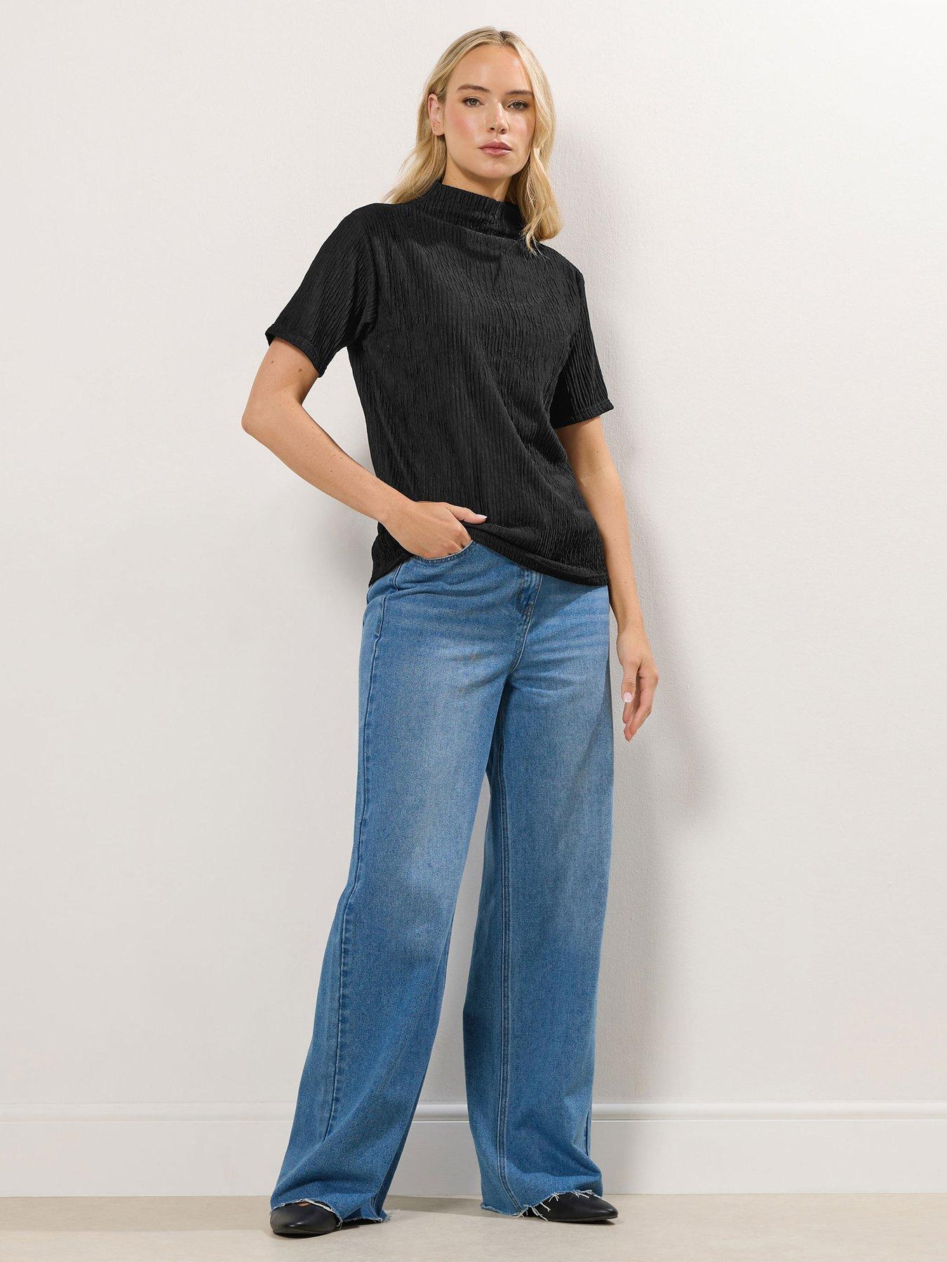 long-tall-sally-textured-funnel-neck-top-blackback