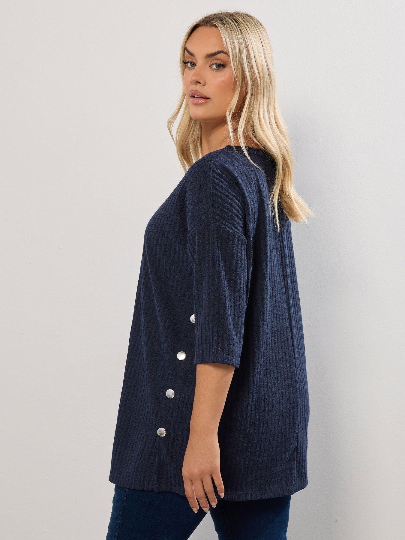 yours-curve-side-button-ribbed-top-bluestillFront