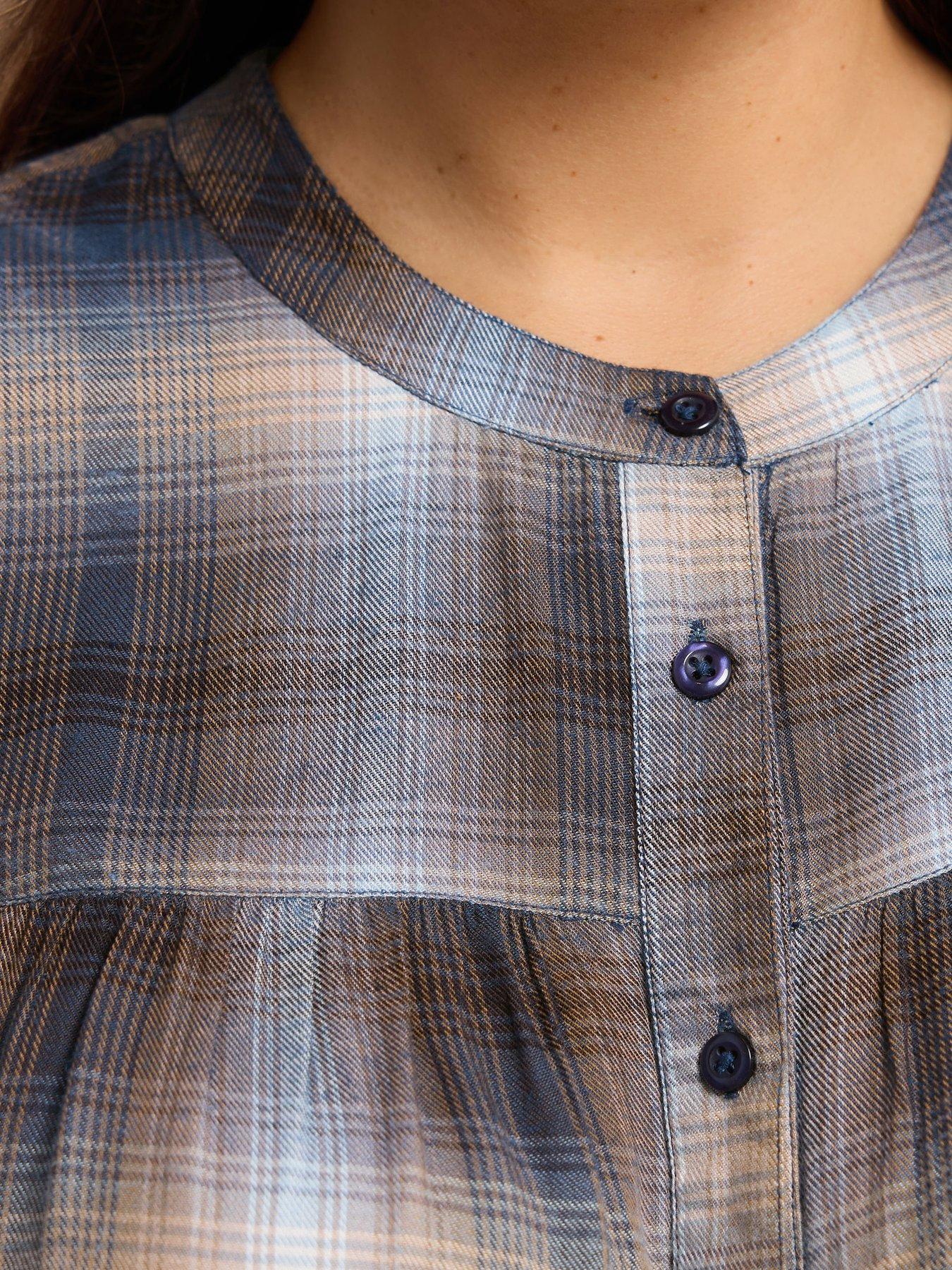 yours-curve-check-blouse-brownoutfit