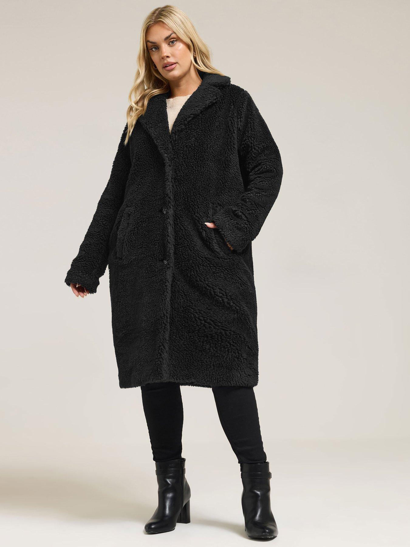 yours-curve-teddy-midi-coat-blackback