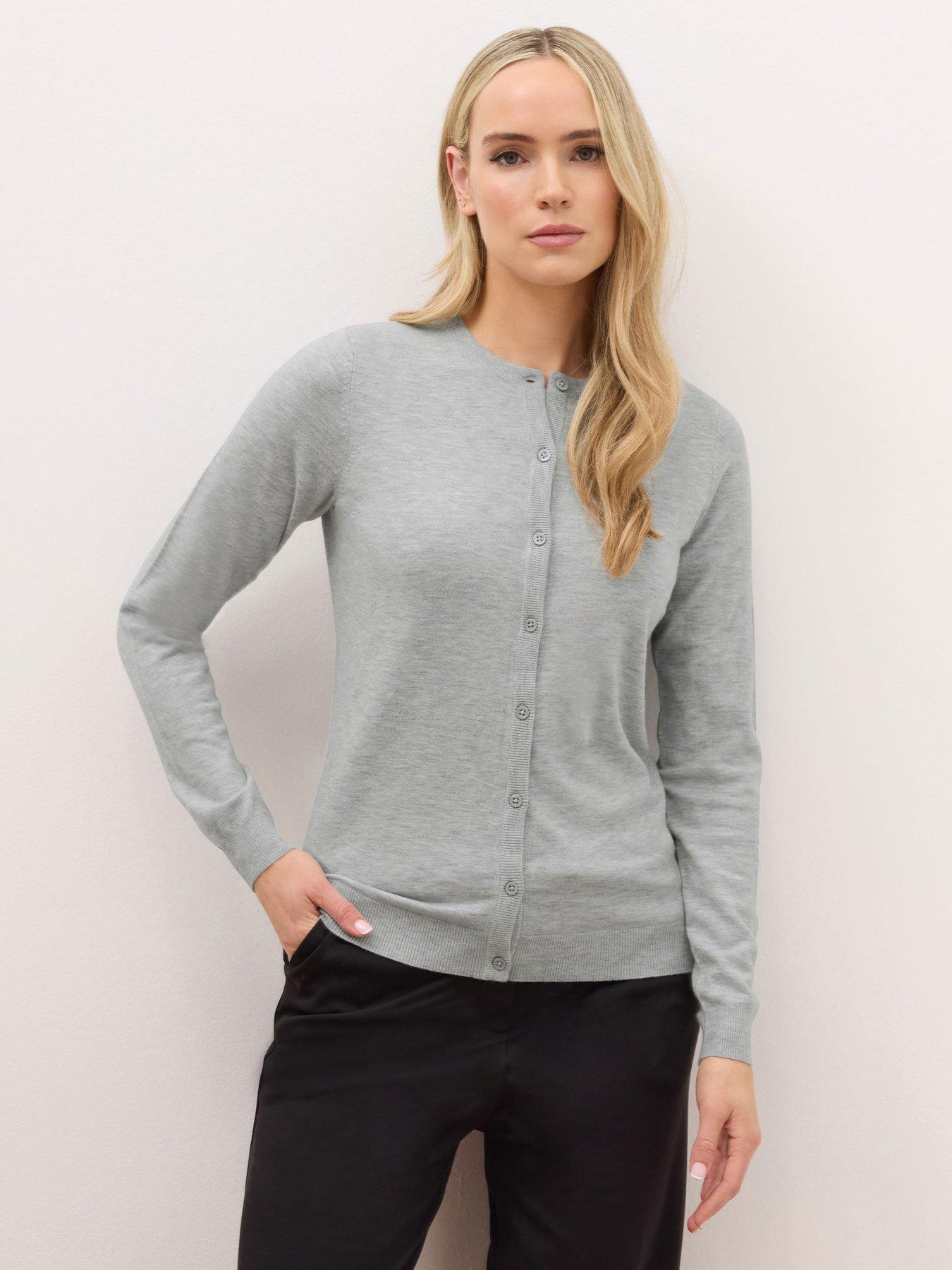 Long Tall Sally Premium Cardigan - Grey