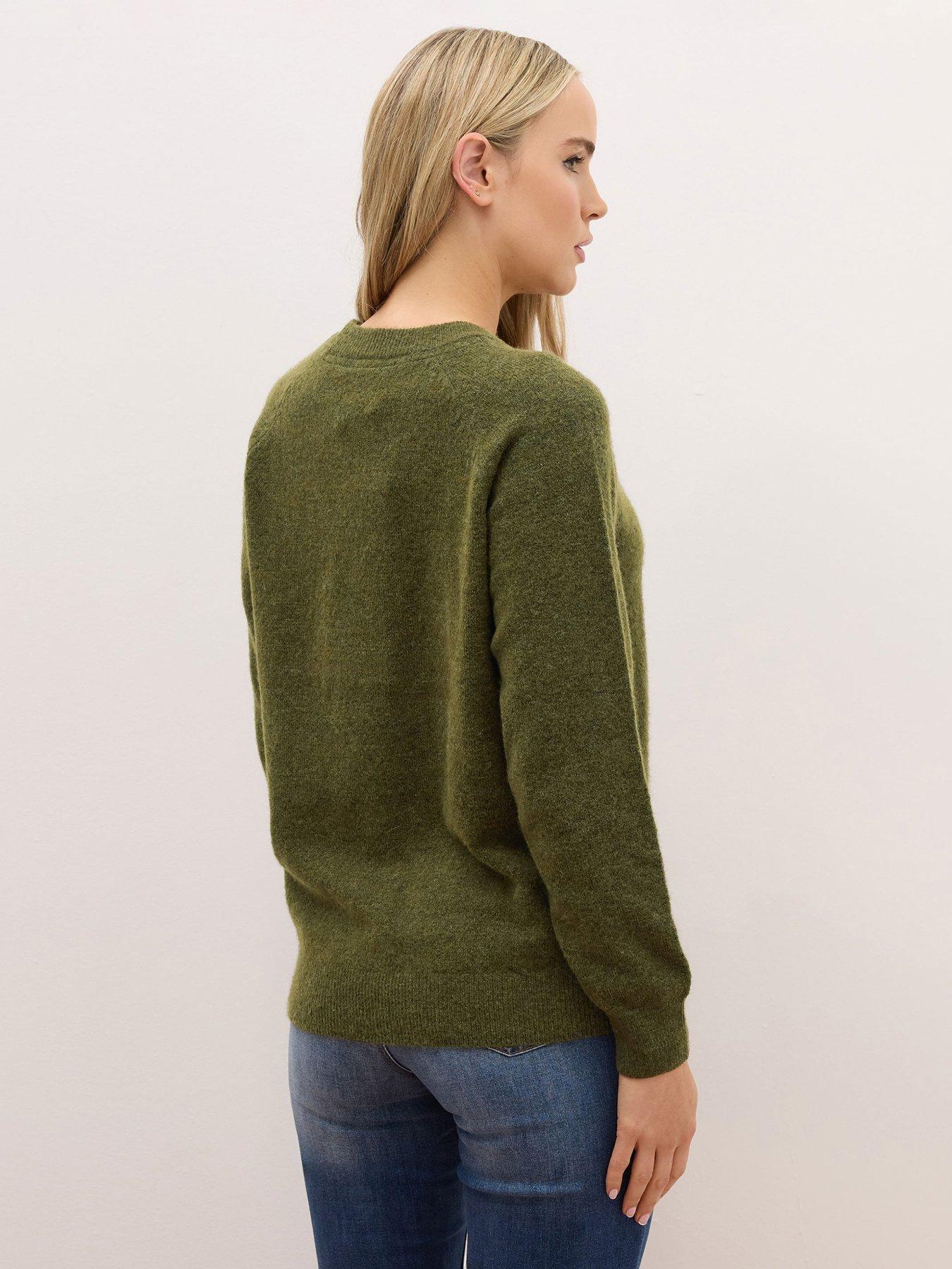 long-tall-sally-premium-scoop-neck-jumper-greenstillFront