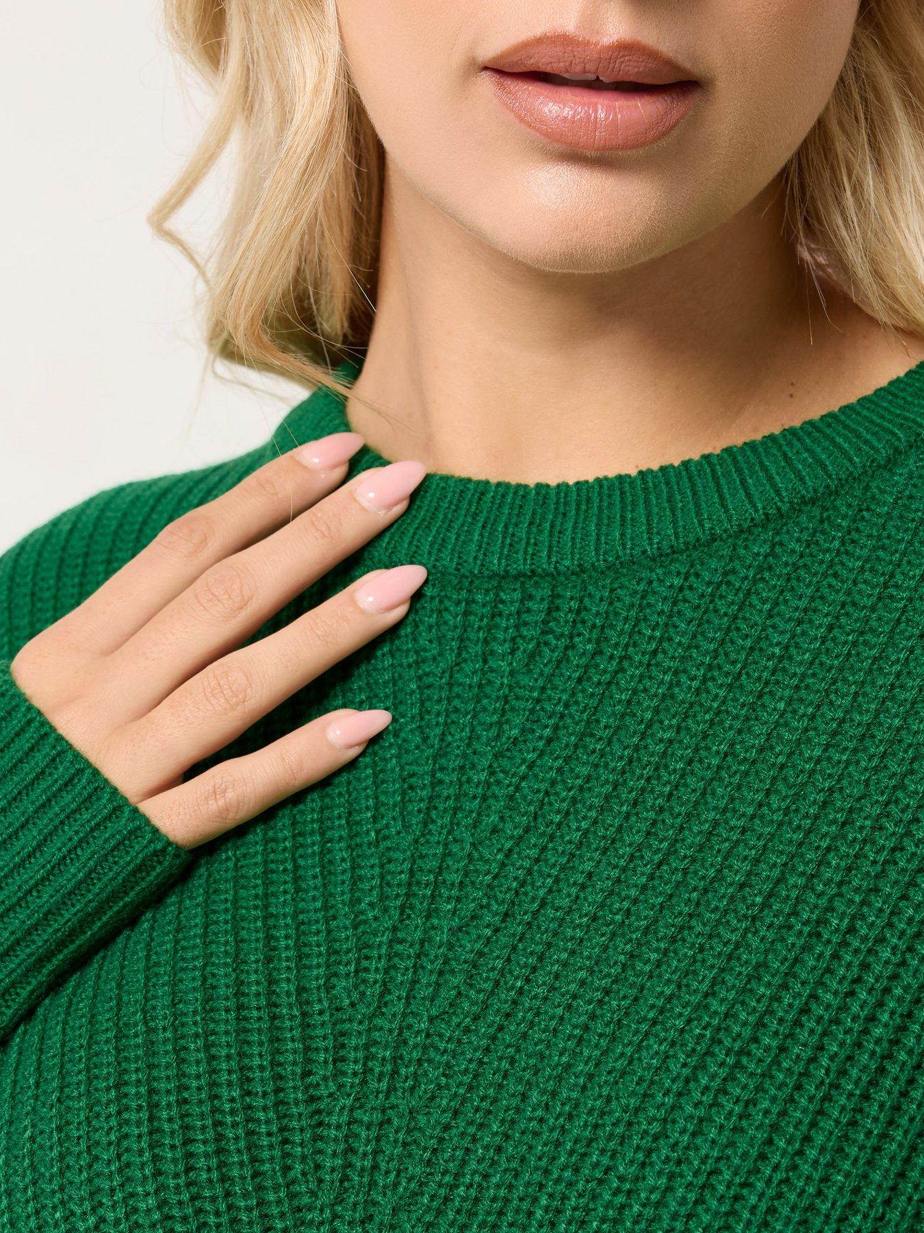 yours-curve-essential-jumper-greenoutfit