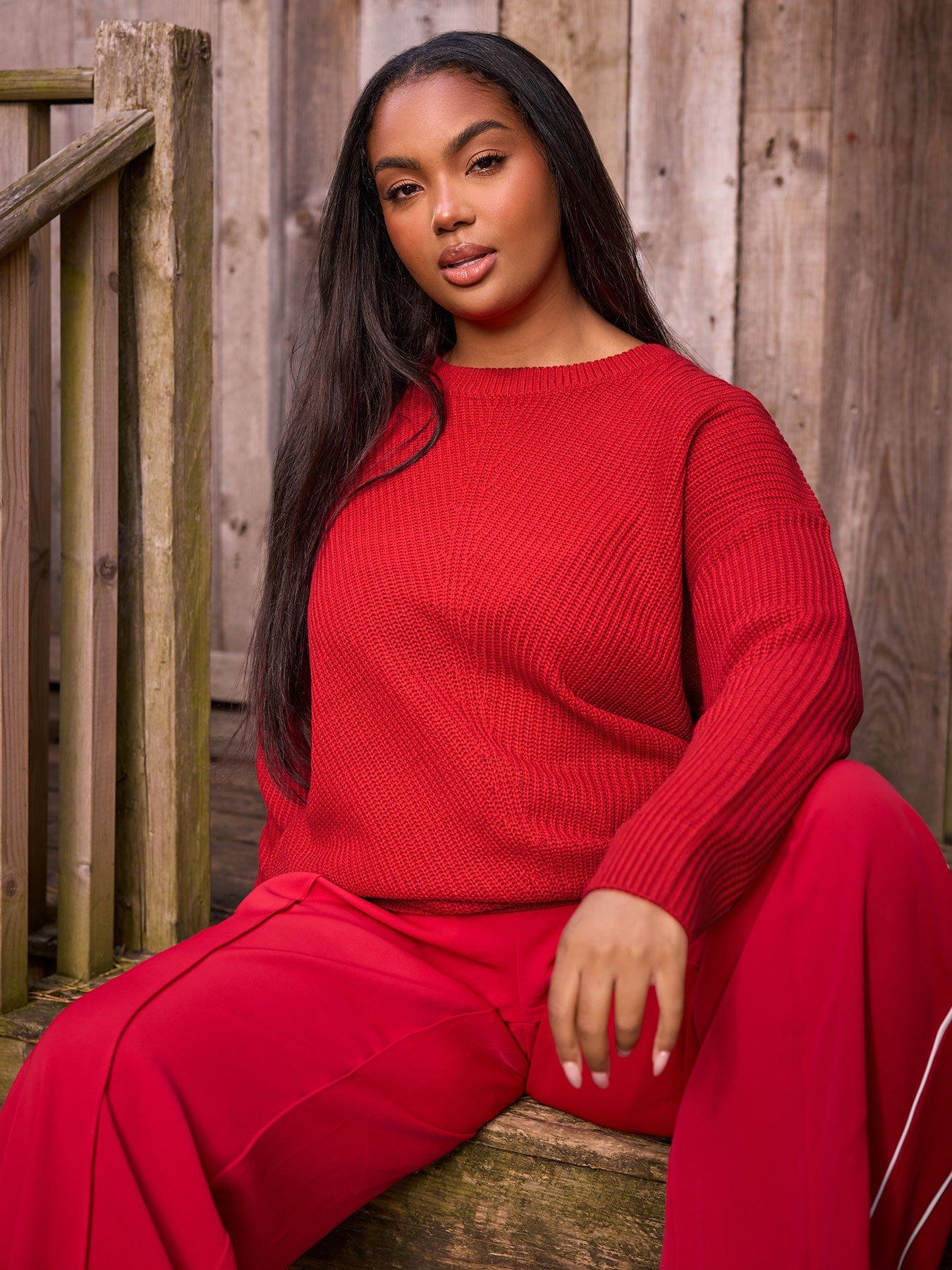 yours-curve-essential-jumper-red