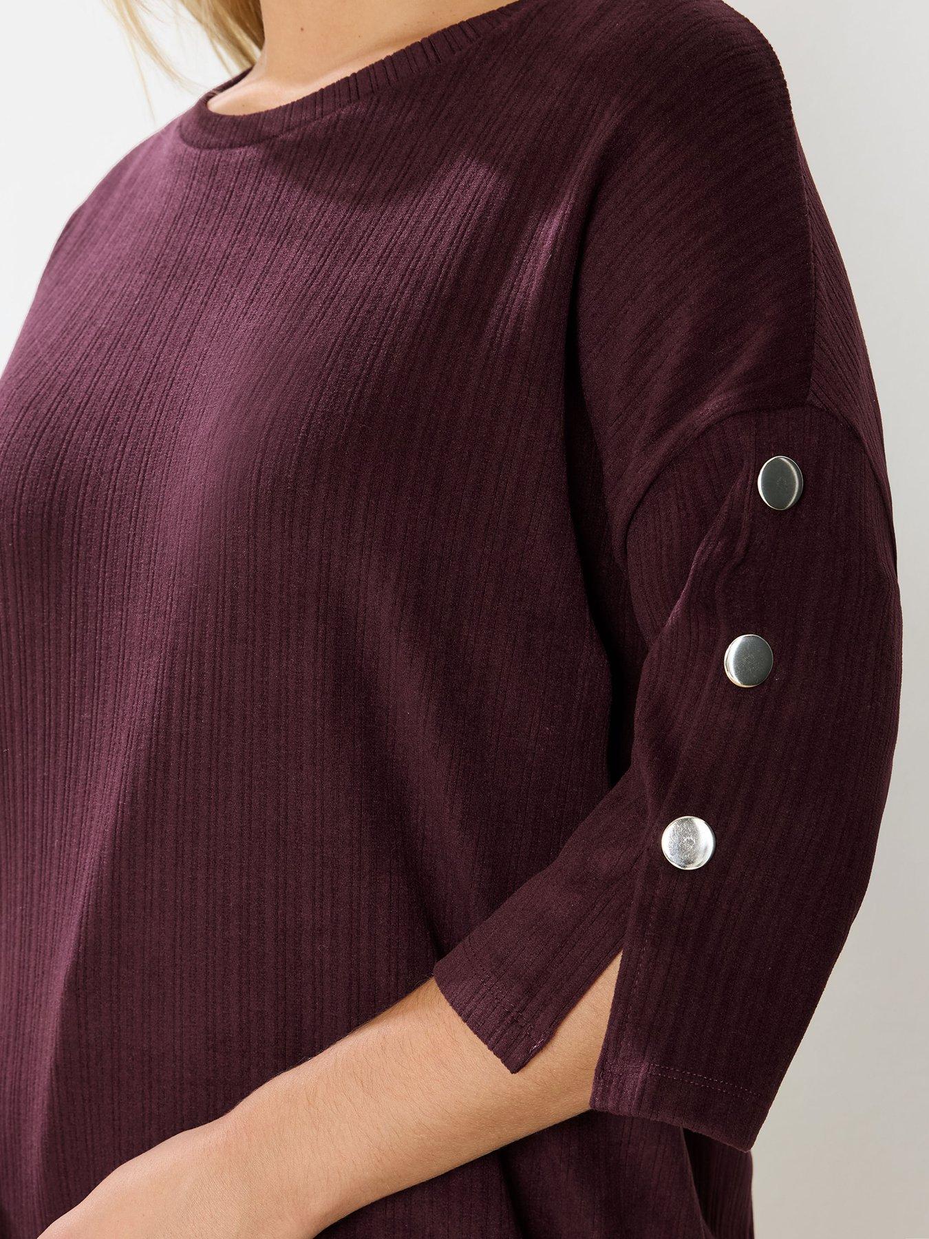 yours-curve-ribbed-button-detail-top-redoutfit