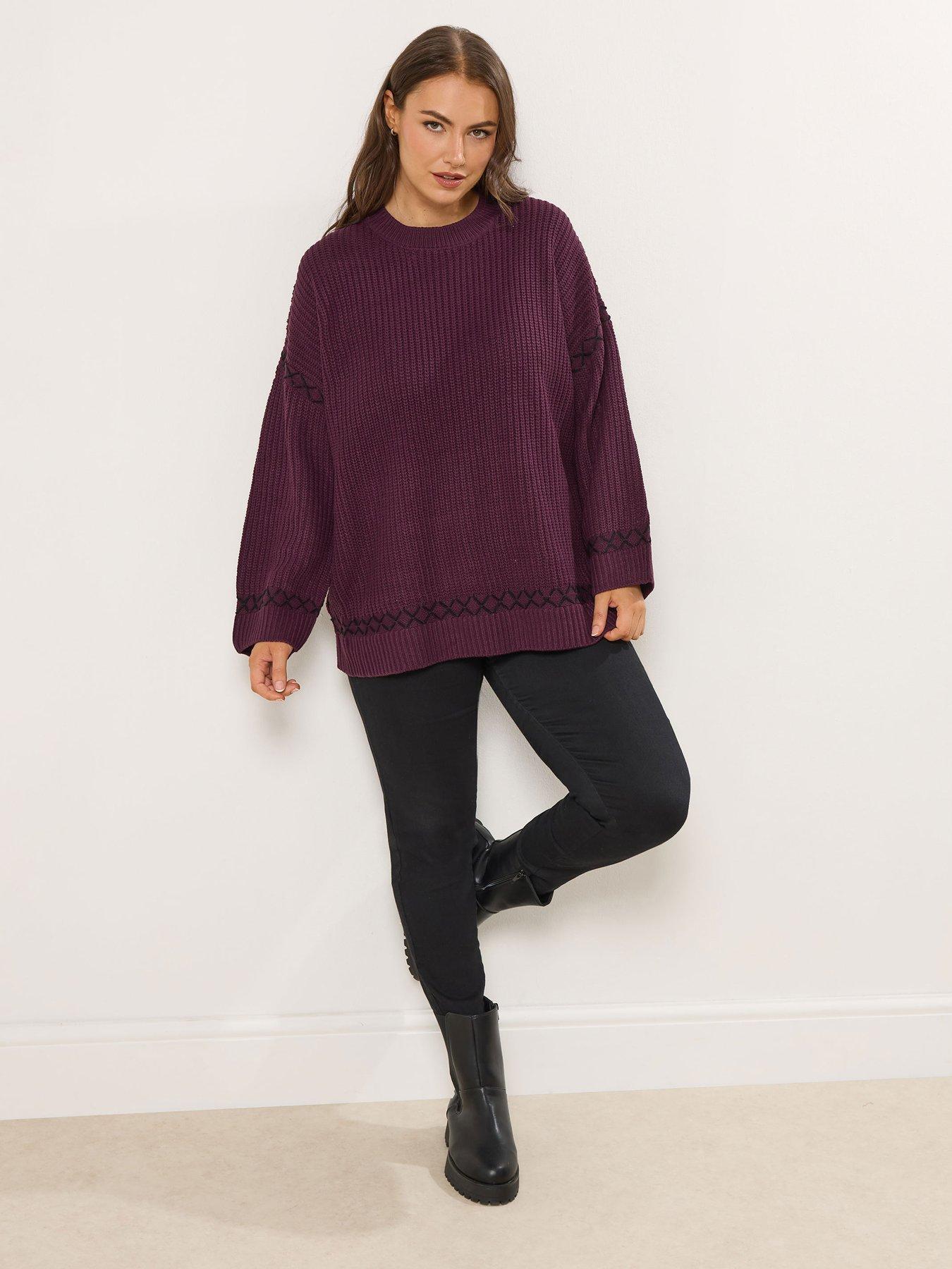 yours-curve-blanket-stitch-jumper-purpleback