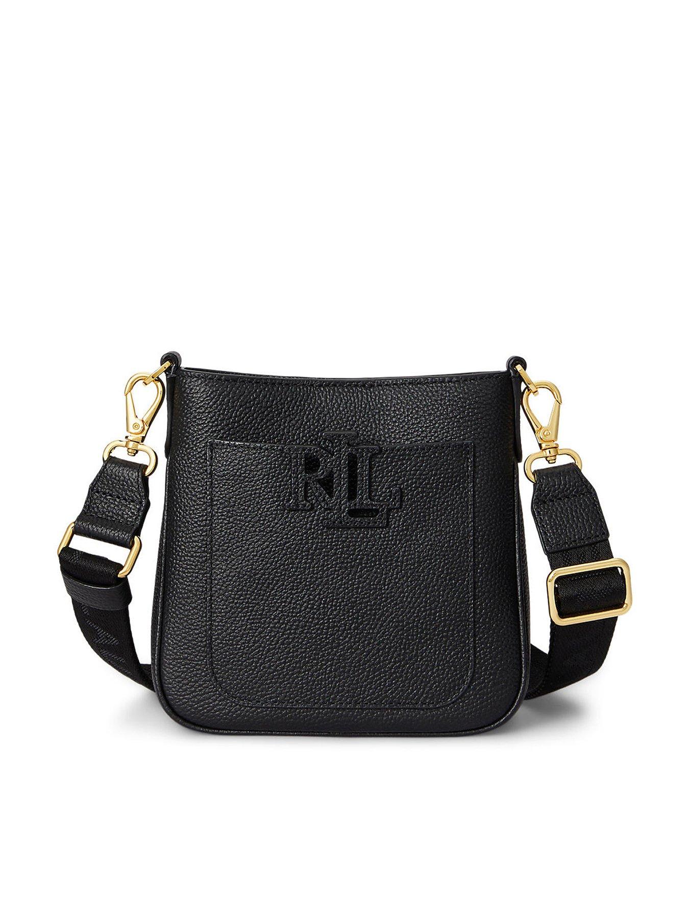 Lauren by Ralph Lauren Cameryn Small Leather Crossbody Bag - Black
