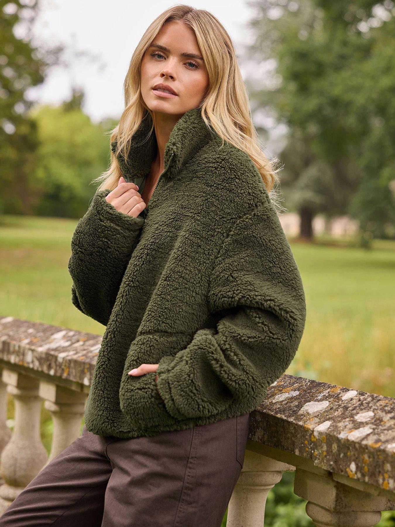pixiegirl-petite-half-zip-fleece-green