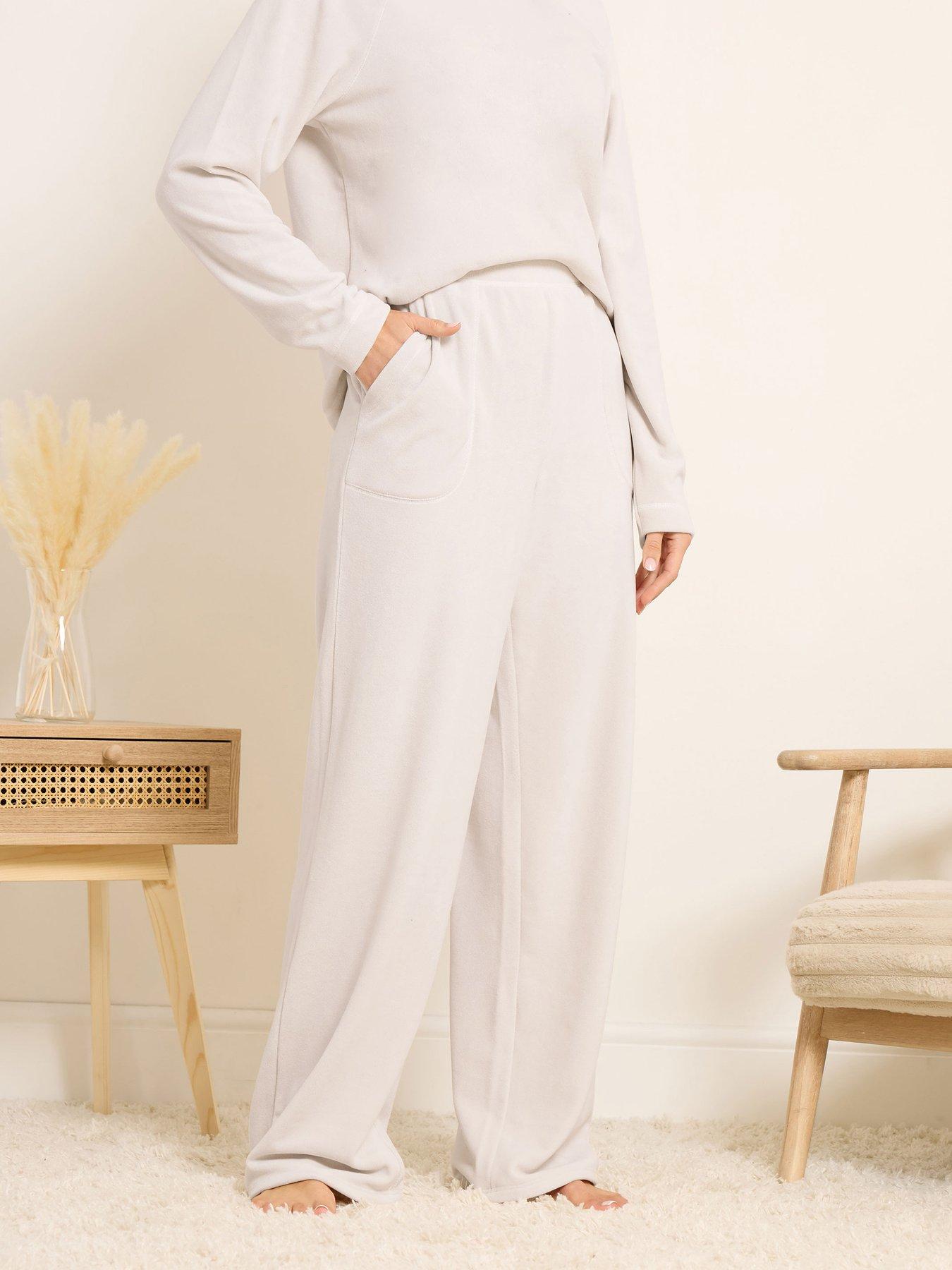 Long Tall Sally Tall Fleece Lounge Trouser - Ivory