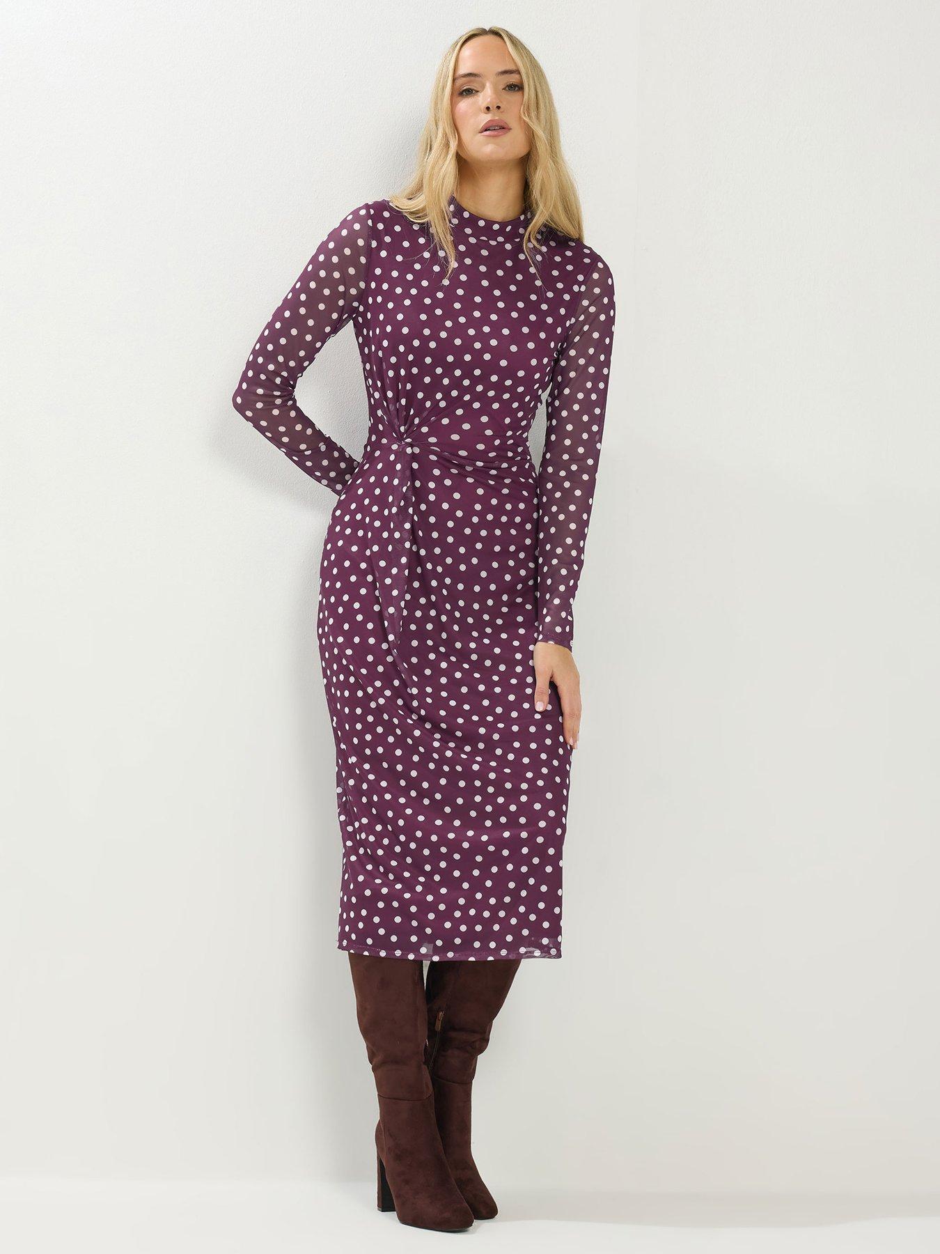 long-tall-sally-tall-spot-twist-mesh-midi-dressfront