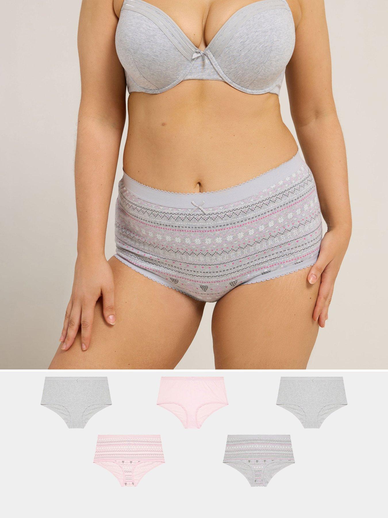 yours-curve-5-pack-fairisle-full-briefs-grey