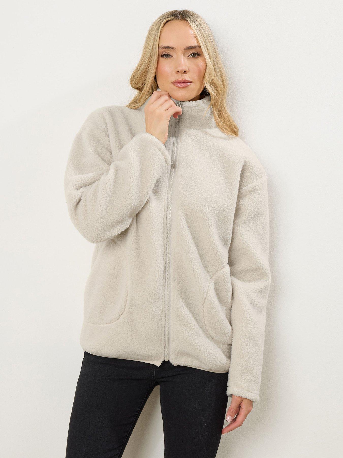 long-tall-sally-zip-through-borg-jacket-ivoryoutfit