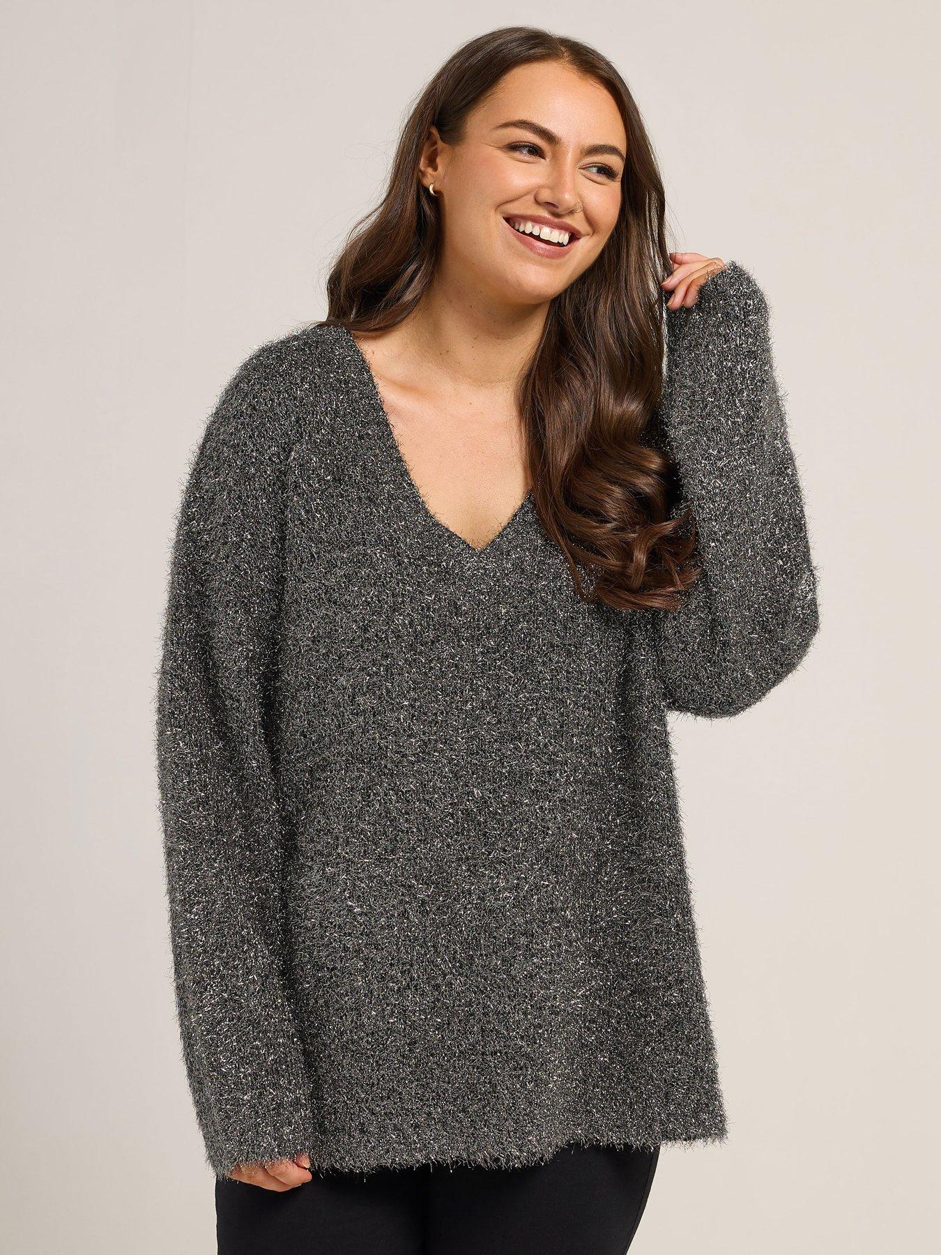 yours-curve-tinsel-yarn-jumper-black