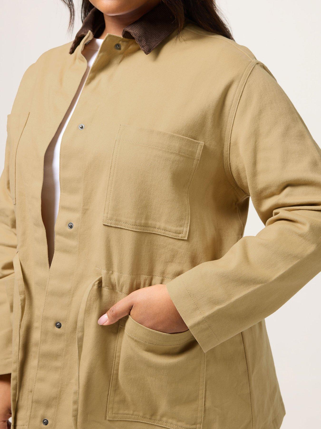 Image 4 of 5 of Yours Curve Carpenter Cord Collar Jacket