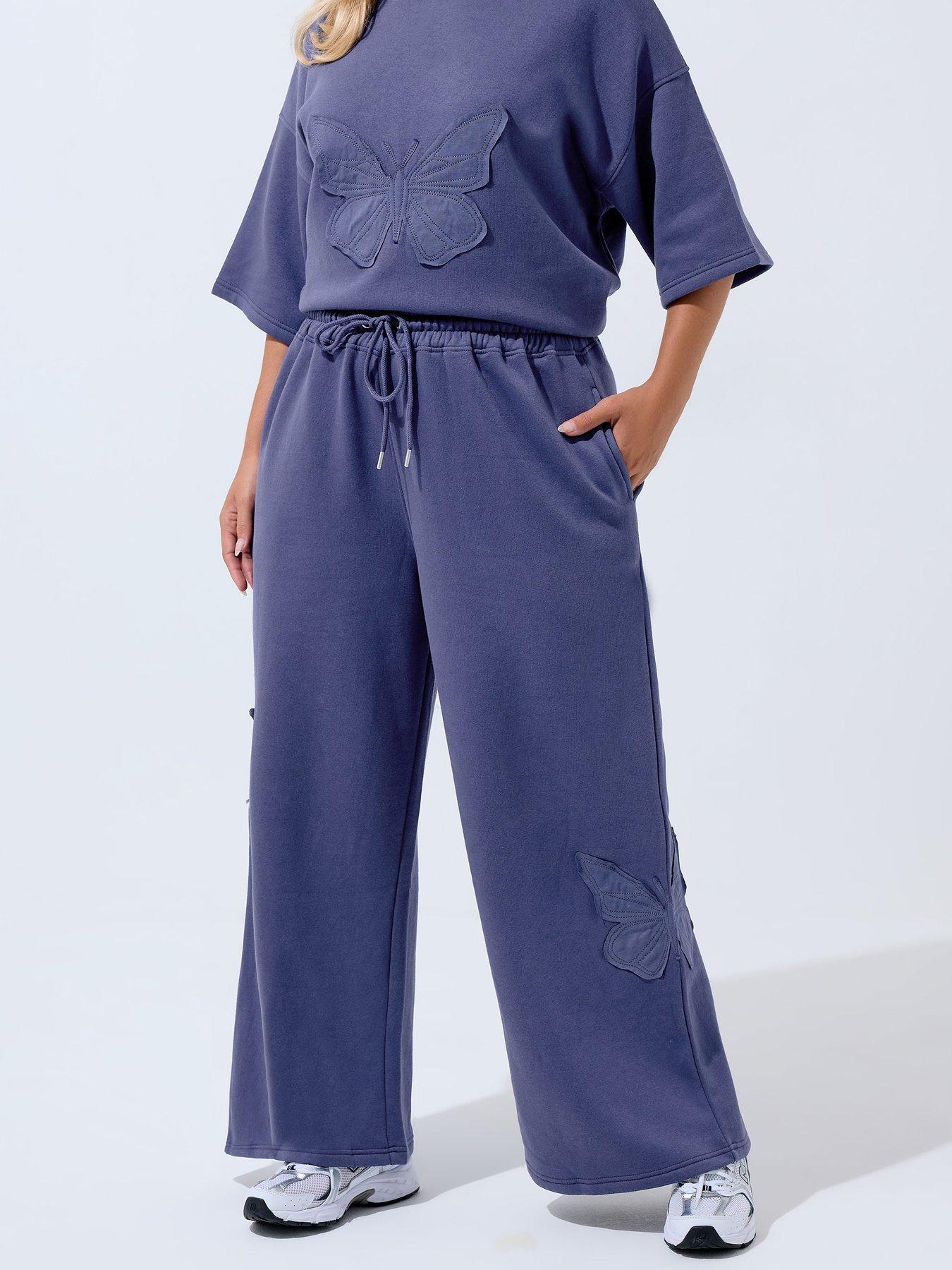 Yours Curve Butterfly Jogger - Purple