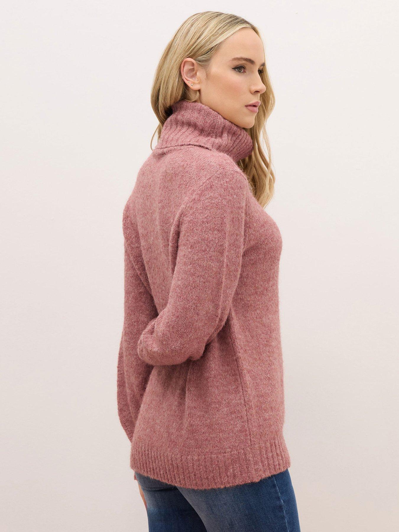 Image 2 of 4 of Long Tall Sally Premium Roll Neck Jumper - Pink