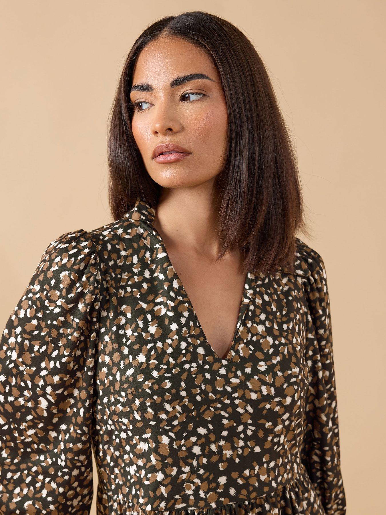 pixiegirl-petite-animal-print-midi-dress-brownoutfit