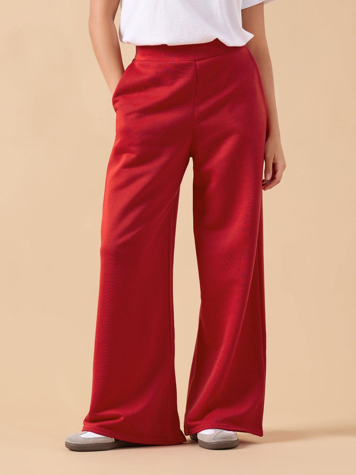 pixiegirl-petite-loop-back-wide-leg-jogger-redfront