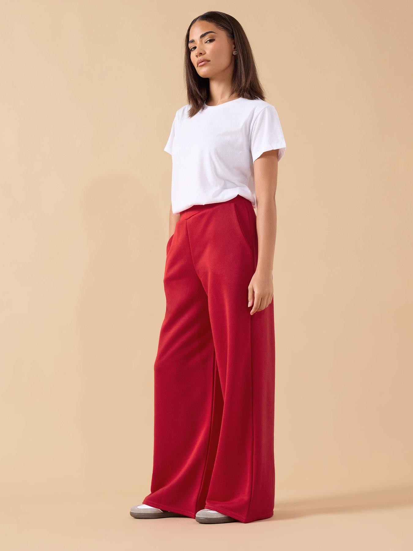 pixiegirl-petite-loop-back-wide-leg-jogger-redback