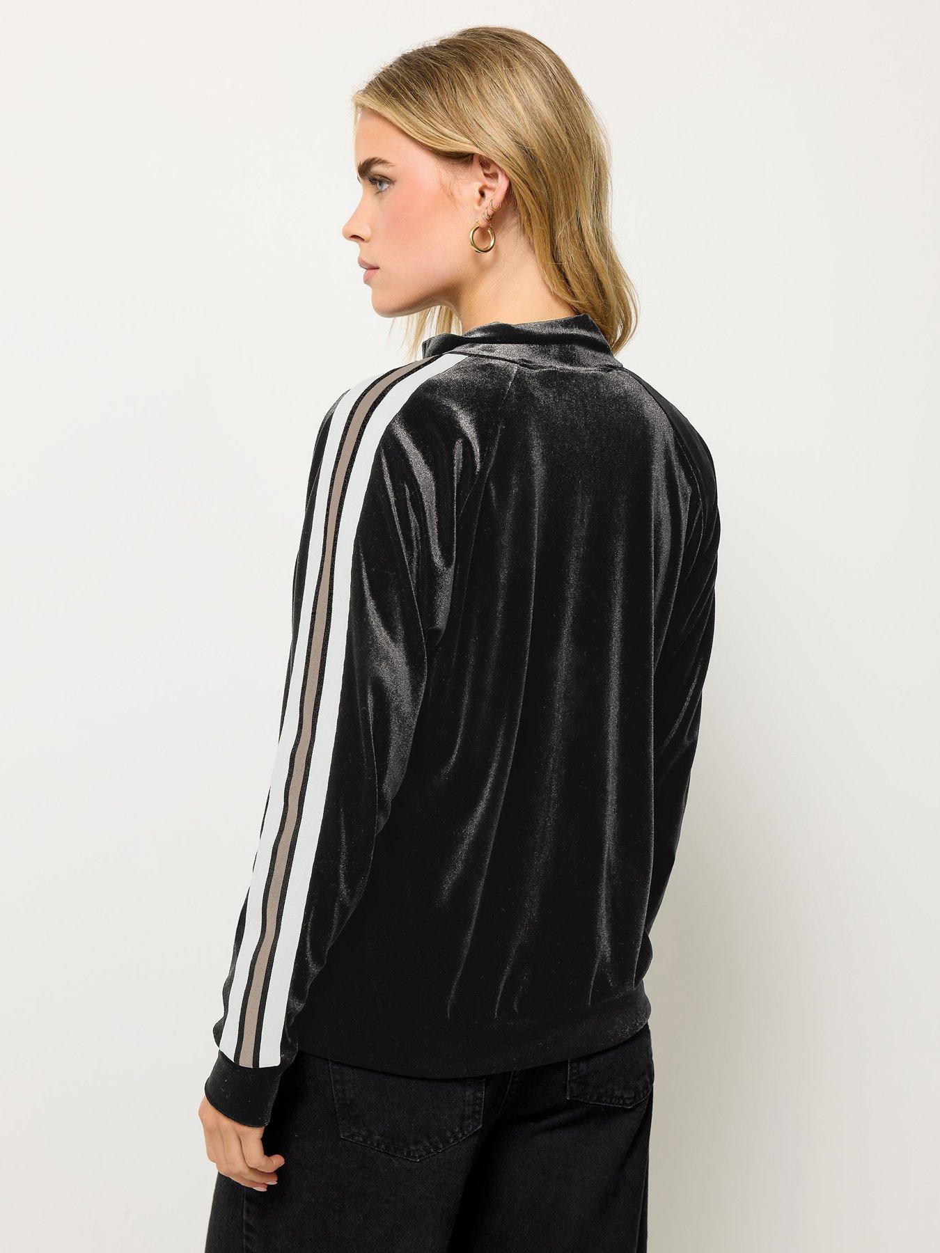 pixiegirl-petite-velour-side-stripe-track-jacket-blackstillFront