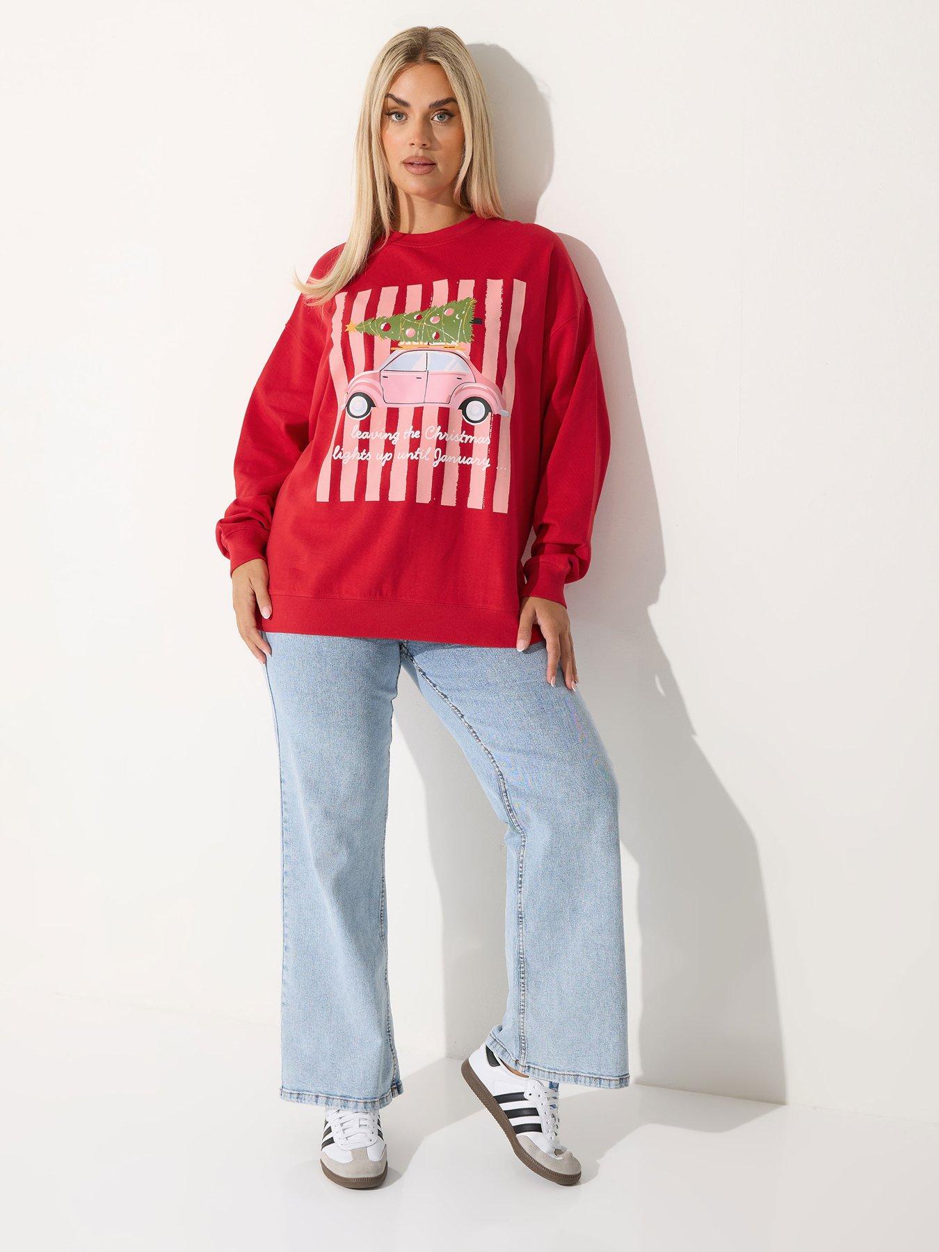 yours-curve-christmas-lights-jumper-redback