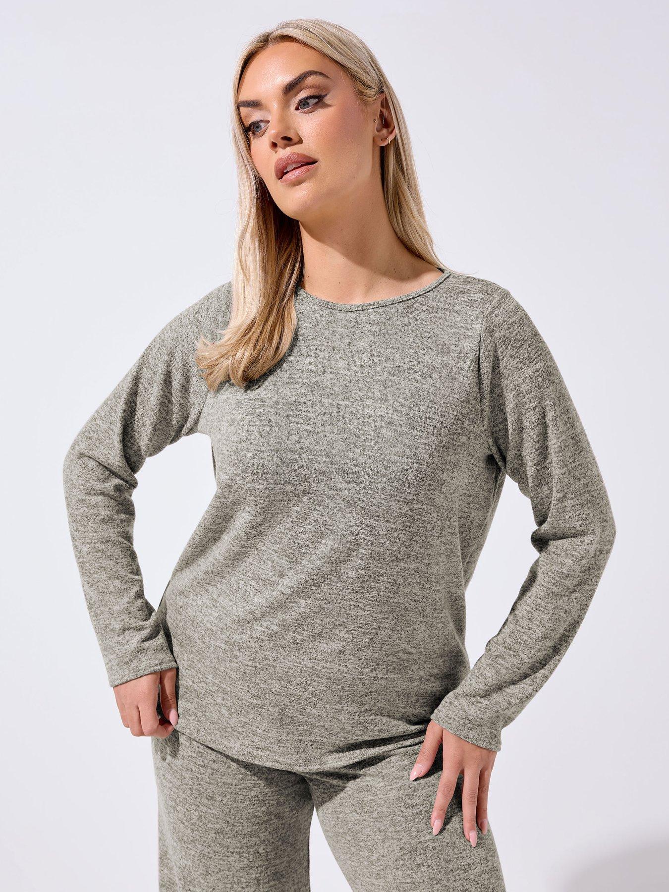 yours-curve-long-sleeve-lounge-top-grey