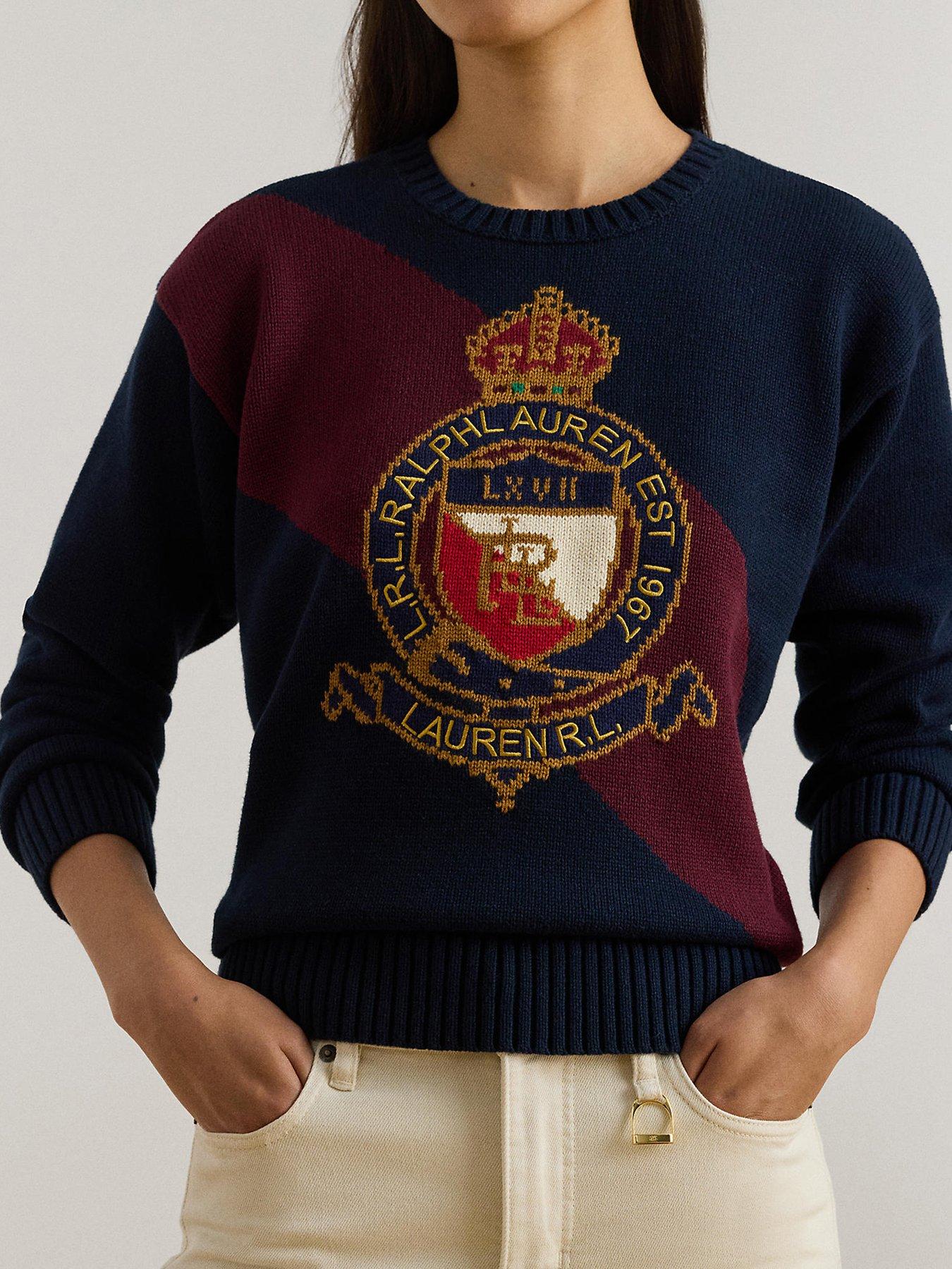 Lauren by Ralph Lauren Riednee Long Sleeve Pullover - Navy