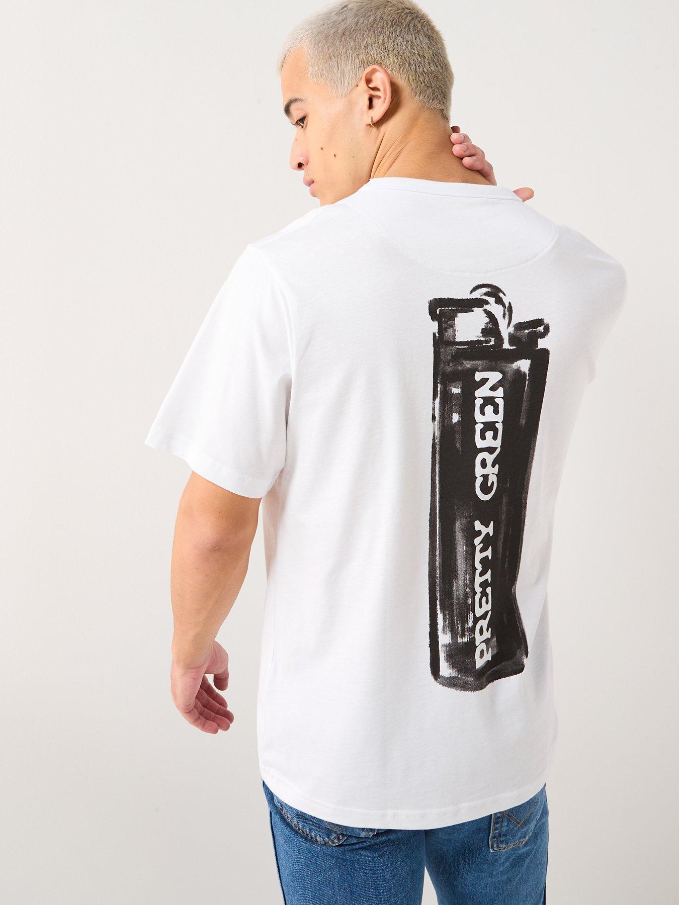 Pretty Green Pretty Green Lighter Back Graphic T-shirt - White
