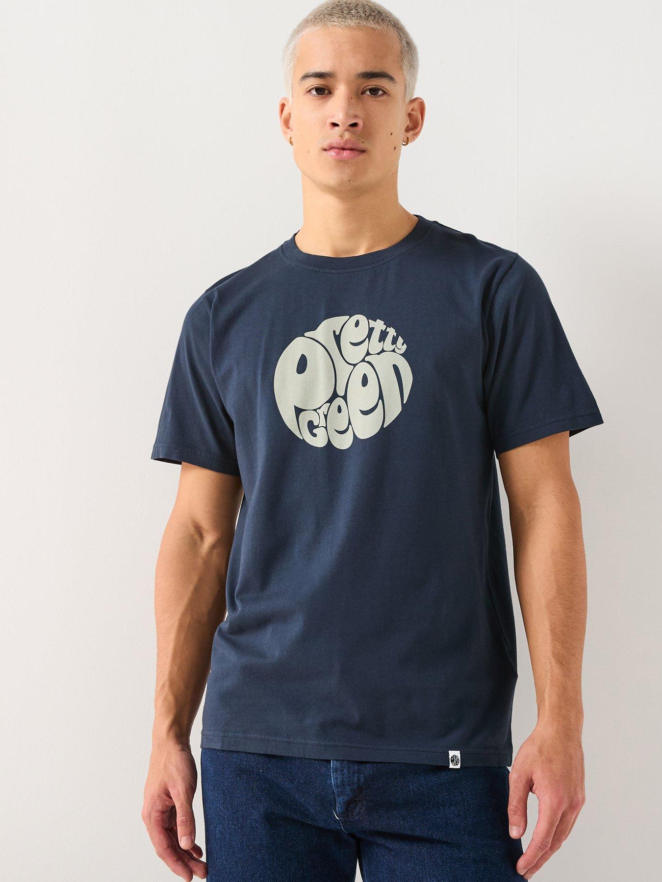 Pretty Green Pretty Green Gillespie Logo T-shirt - Navy