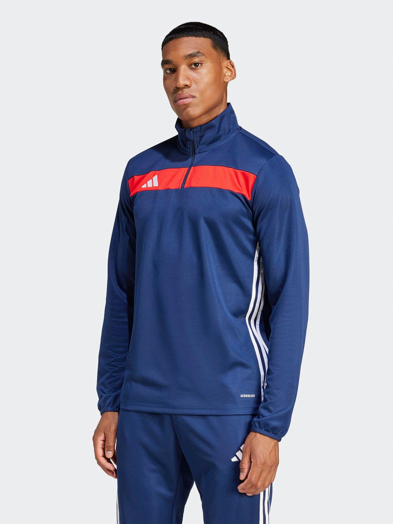 Image 1 of 6 of adidas Mens Tiro Football 1/4 Zip Tracksuit Top&nbsp;- Navy