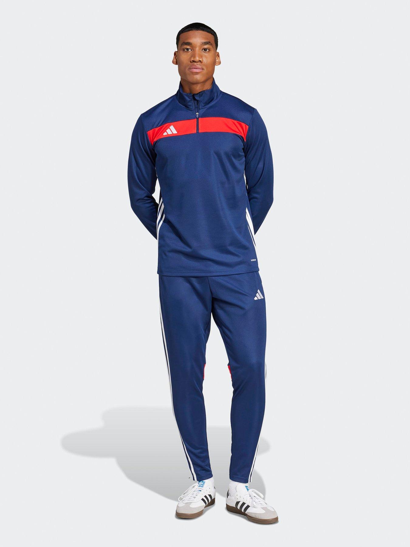 Image 3 of 6 of adidas Mens Tiro Football 1/4 Zip Tracksuit Top&nbsp;- Navy