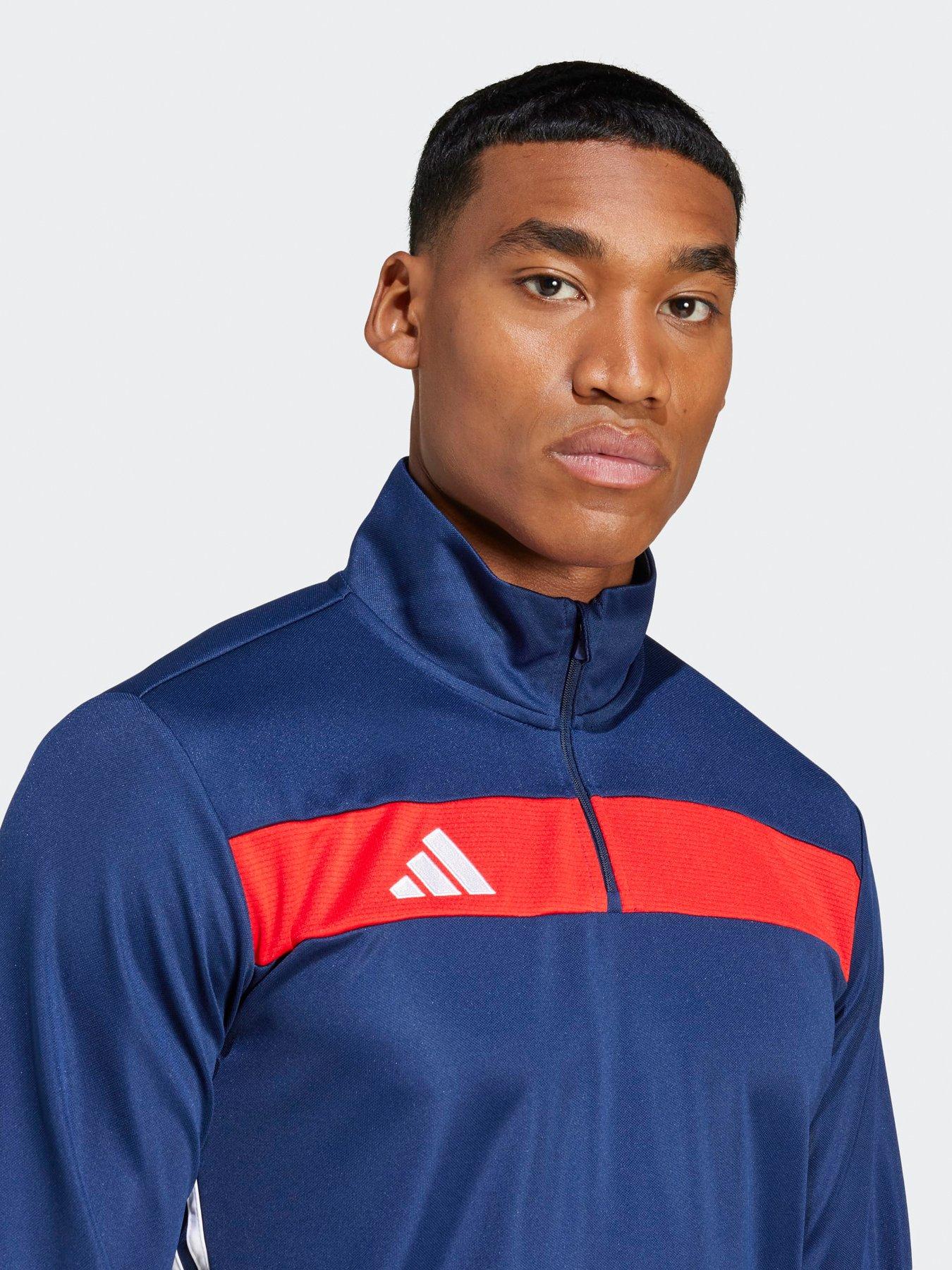 Image 4 of 6 of adidas Mens Tiro Football 1/4 Zip Tracksuit Top&nbsp;- Navy
