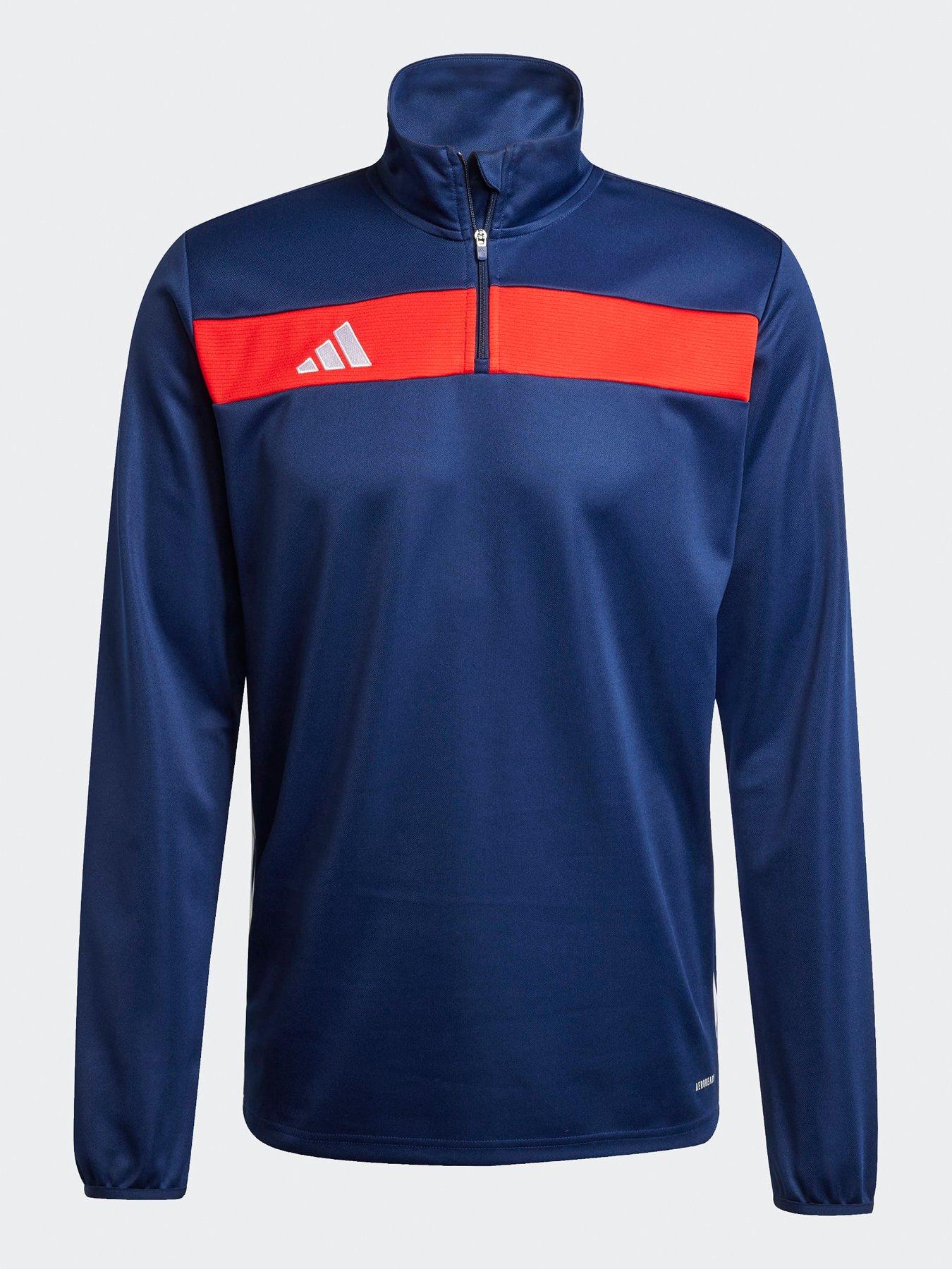Image 6 of 6 of adidas Mens Tiro Football 1/4 Zip Tracksuit Top&nbsp;- Navy