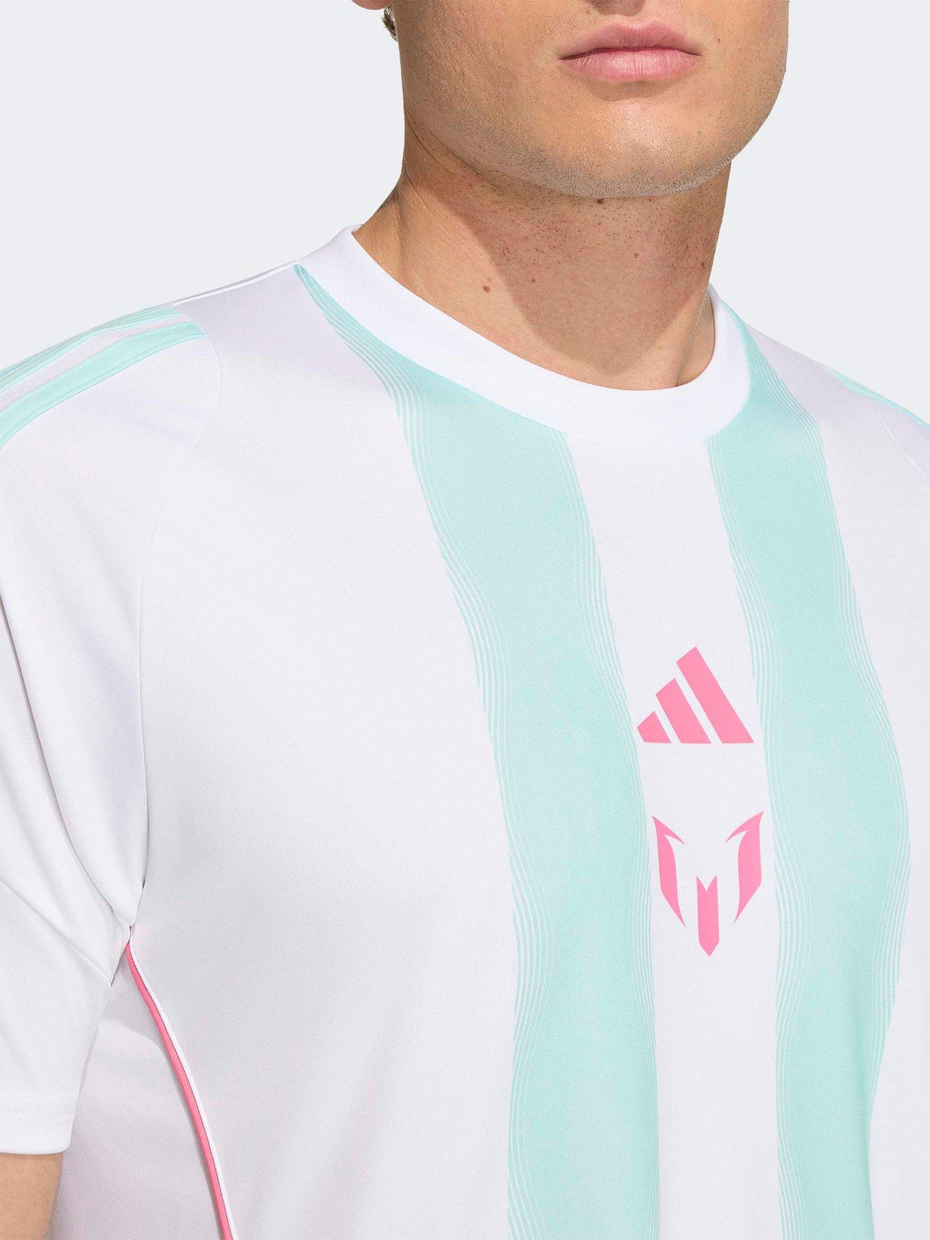Image 4 of 6 of adidas Mens Messi Football Training Jersey - White