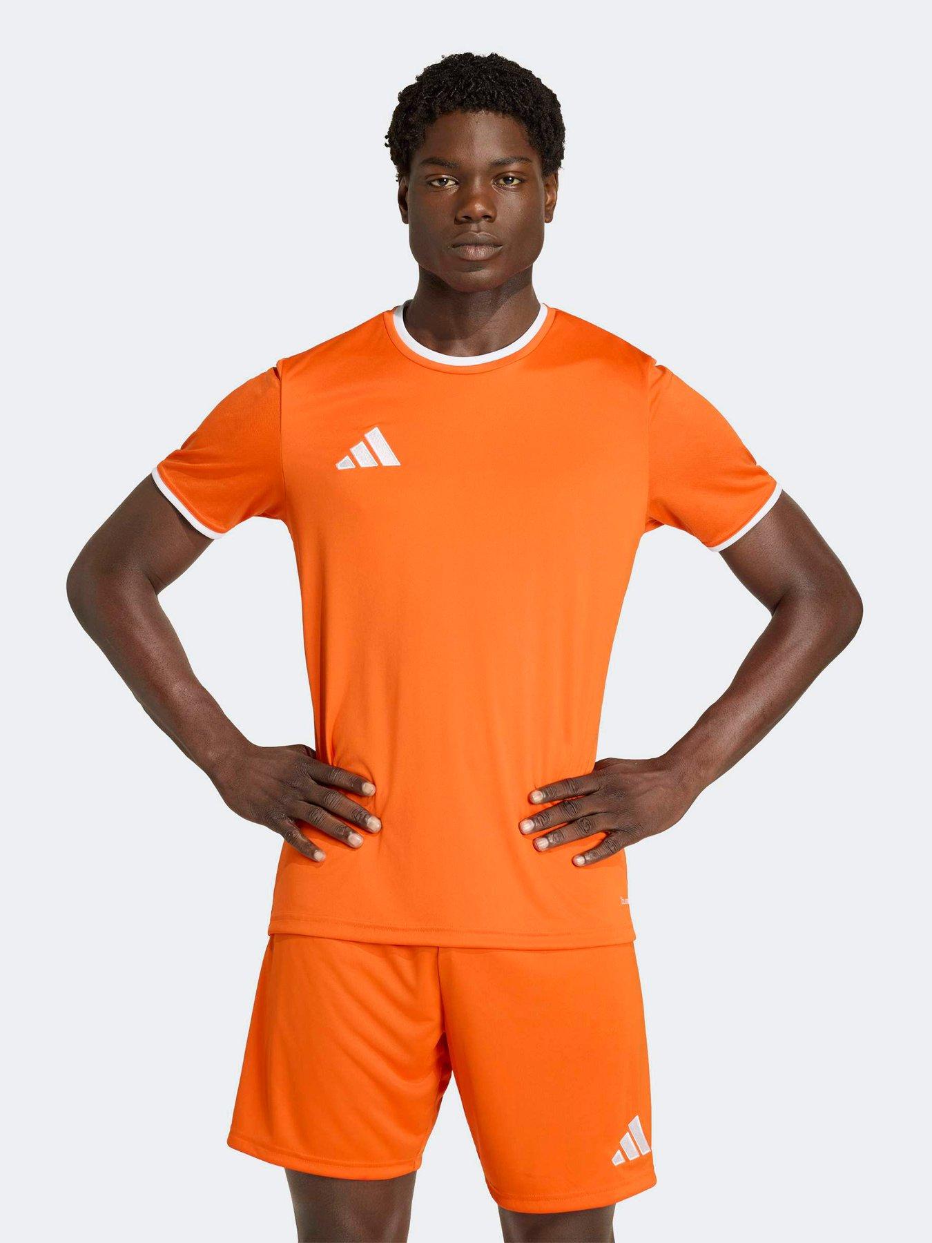 Image 1 of 6 of adidas Mens Entrada 26 Slim Fit Football T-Shirt - Orange