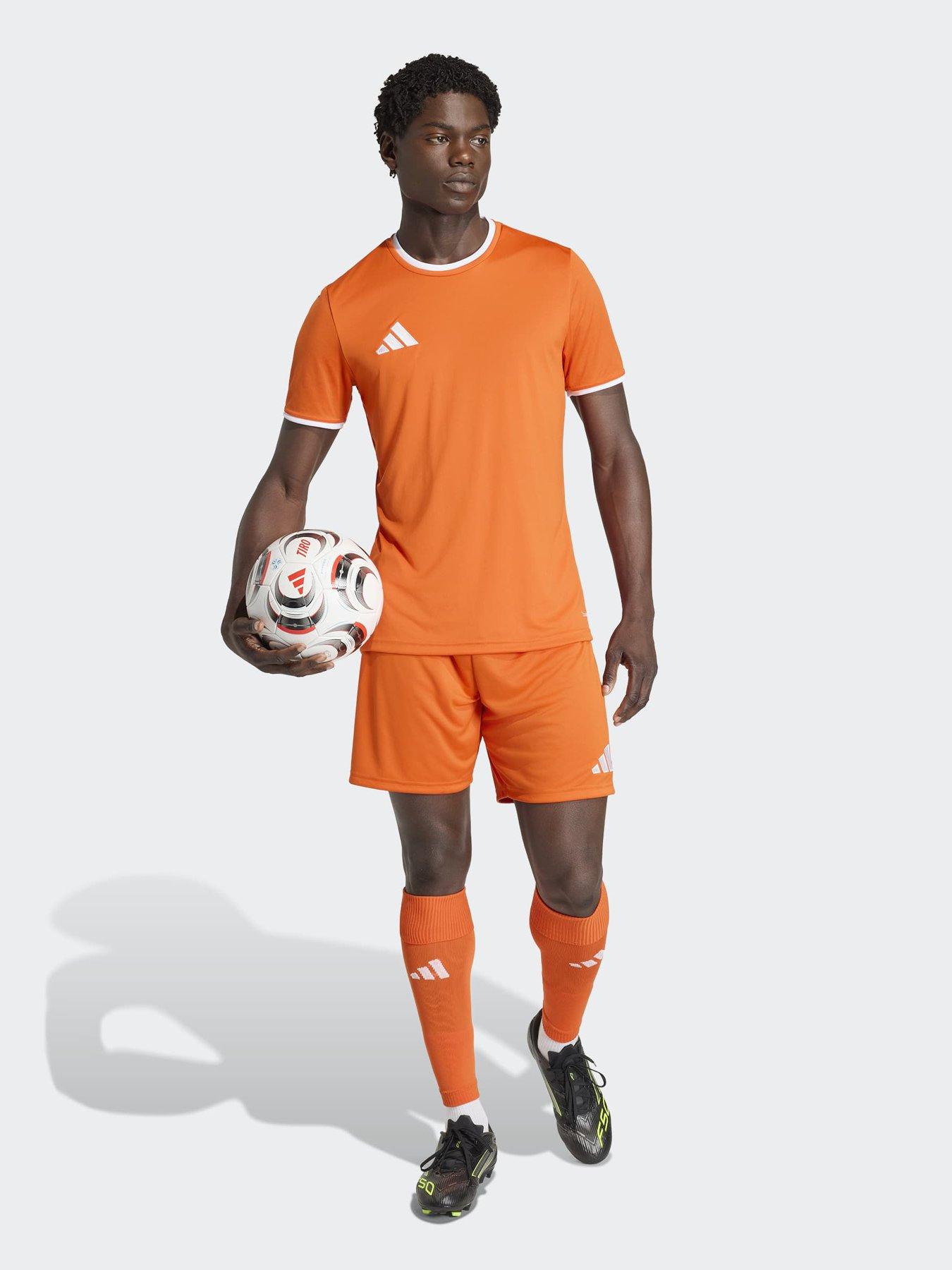 Image 3 of 6 of adidas Mens Entrada 26 Slim Fit Football T-Shirt - Orange