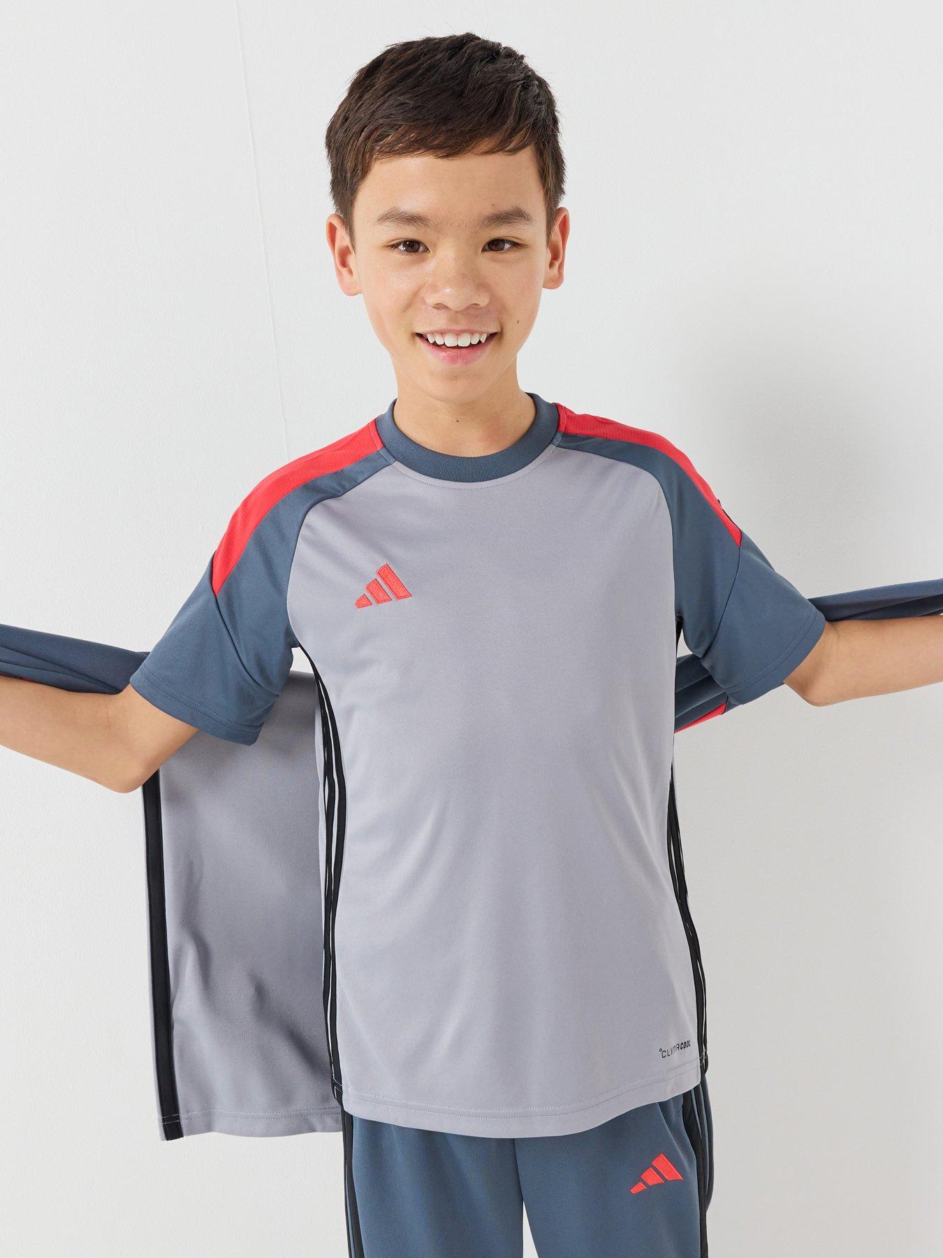 adidas Junior Tiro Football Training Jersey - Grey