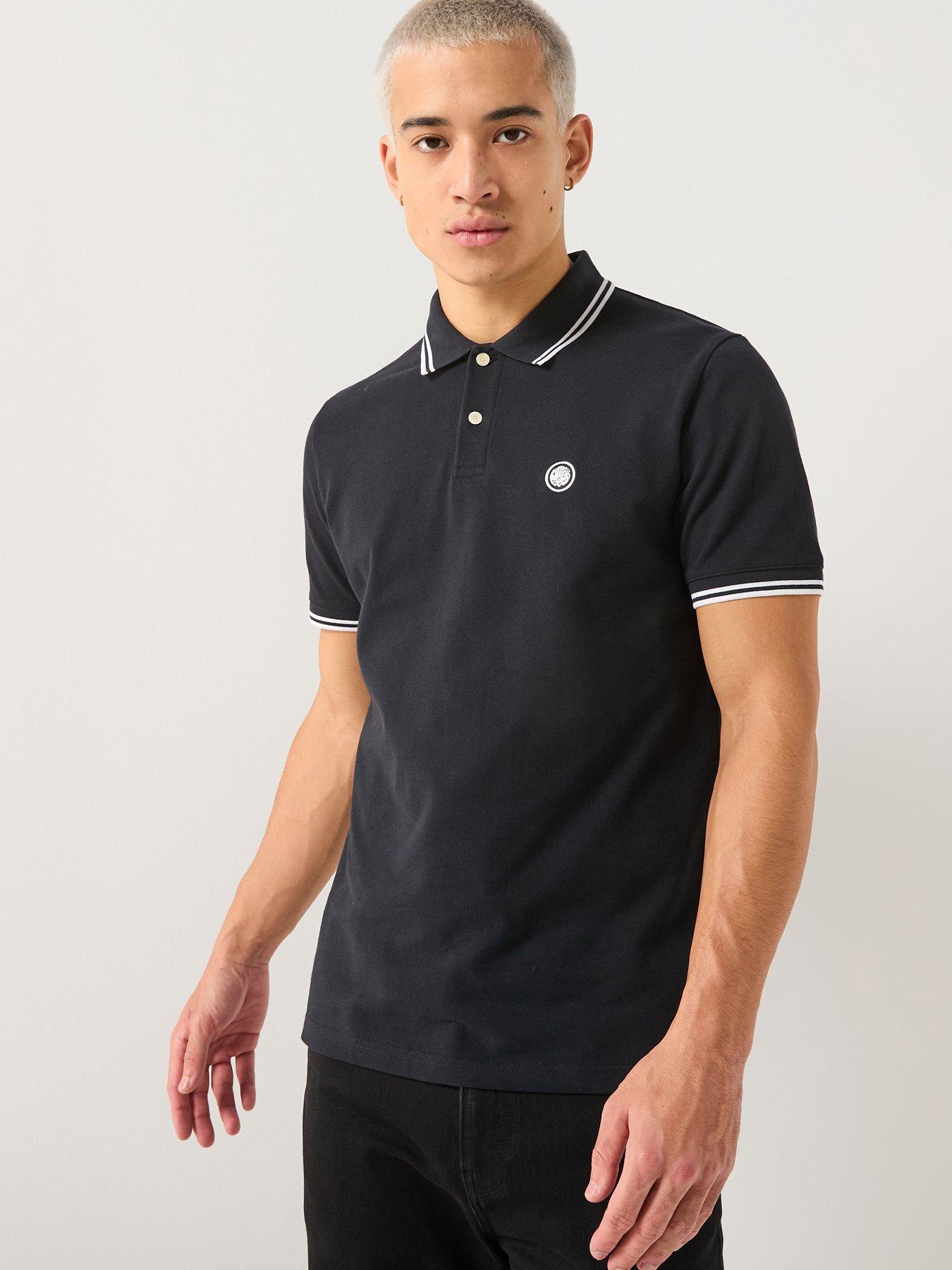 pretty-green-pretty-green-barton-polo-shirt-blackfront