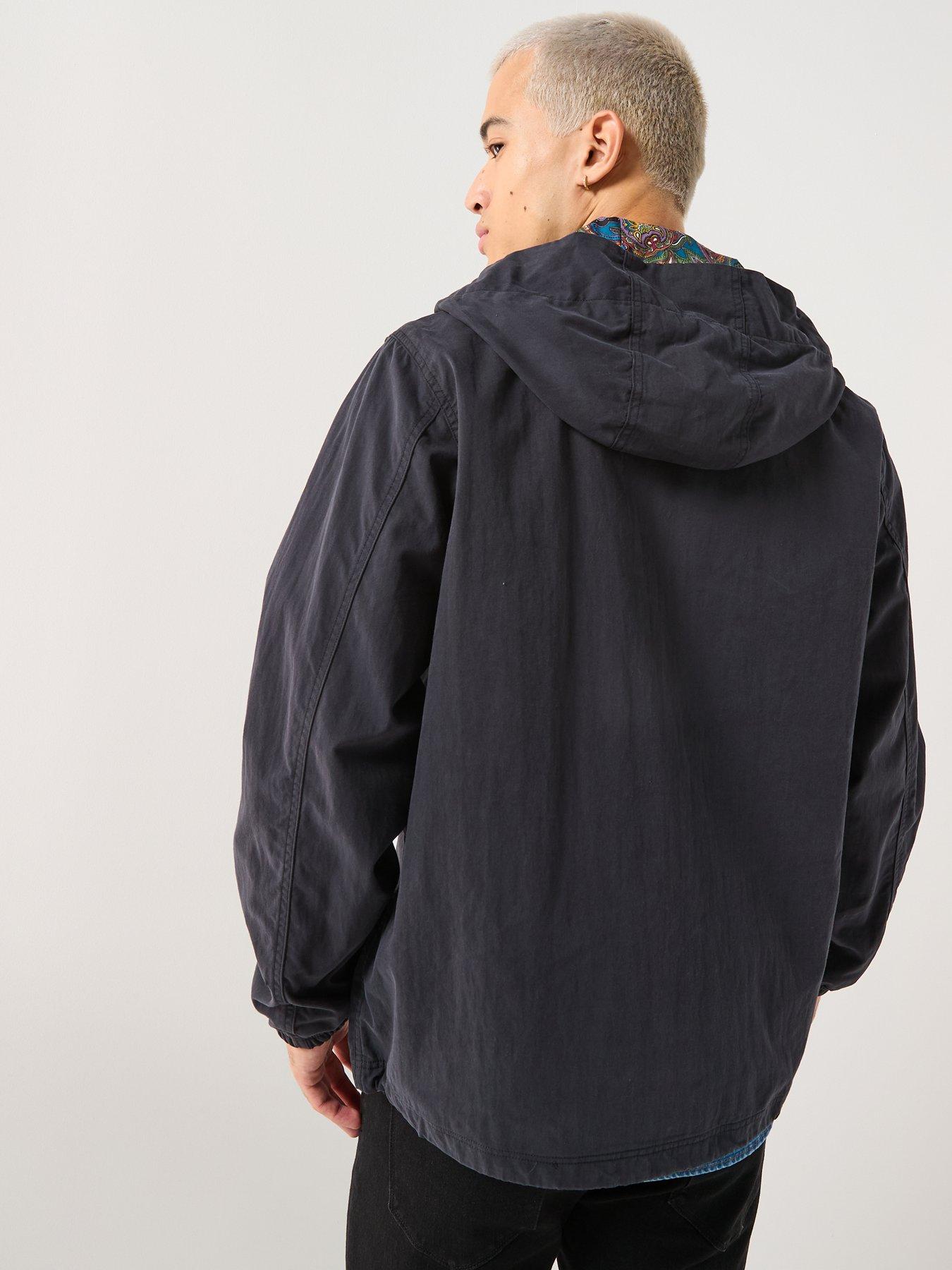 Image 2 of 6 of Pretty Green Pretty Green Feltham Lightweight Hooded Jacket - Black