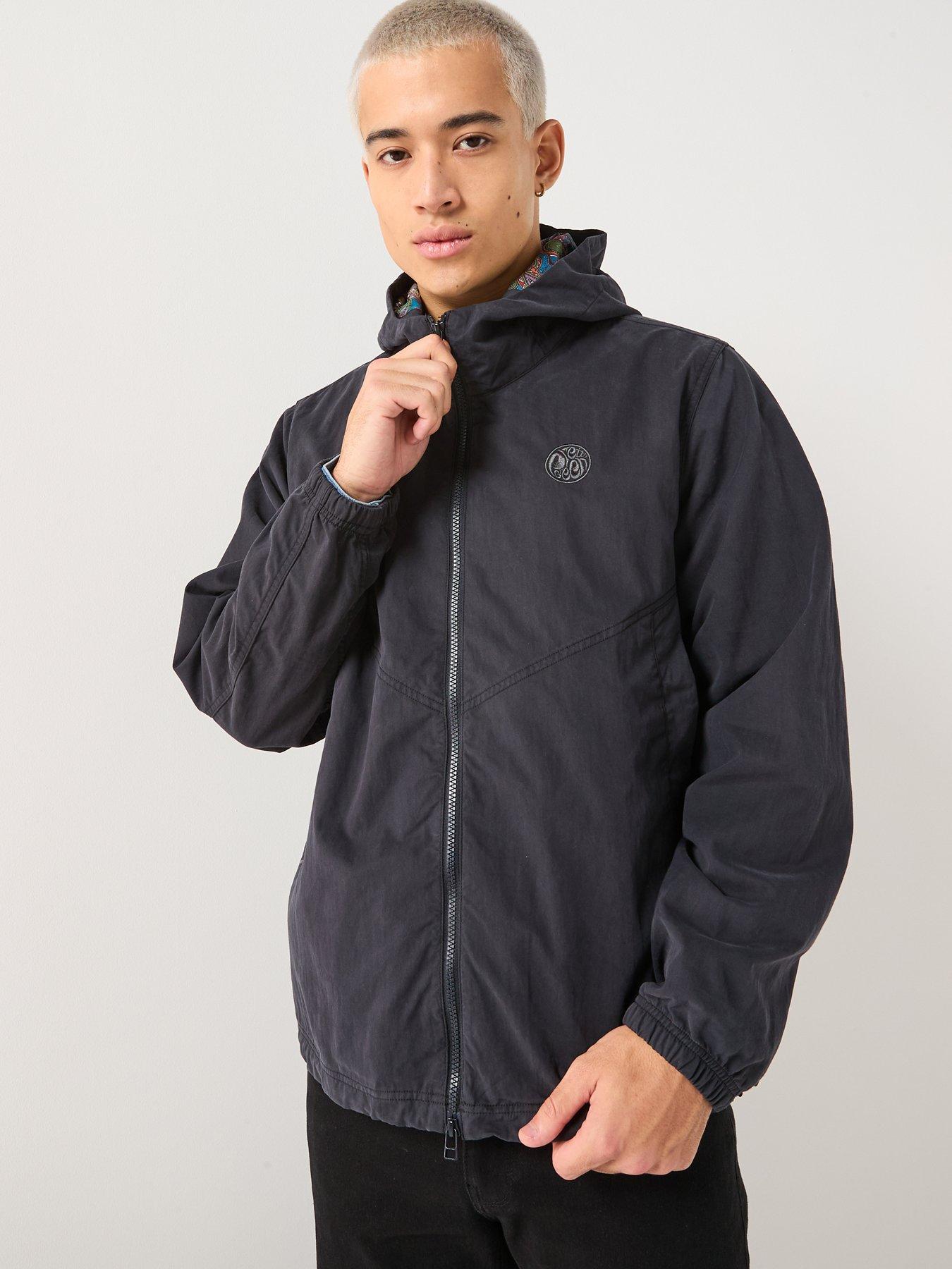 Image 4 of 6 of Pretty Green Pretty Green Feltham Lightweight Hooded Jacket - Black