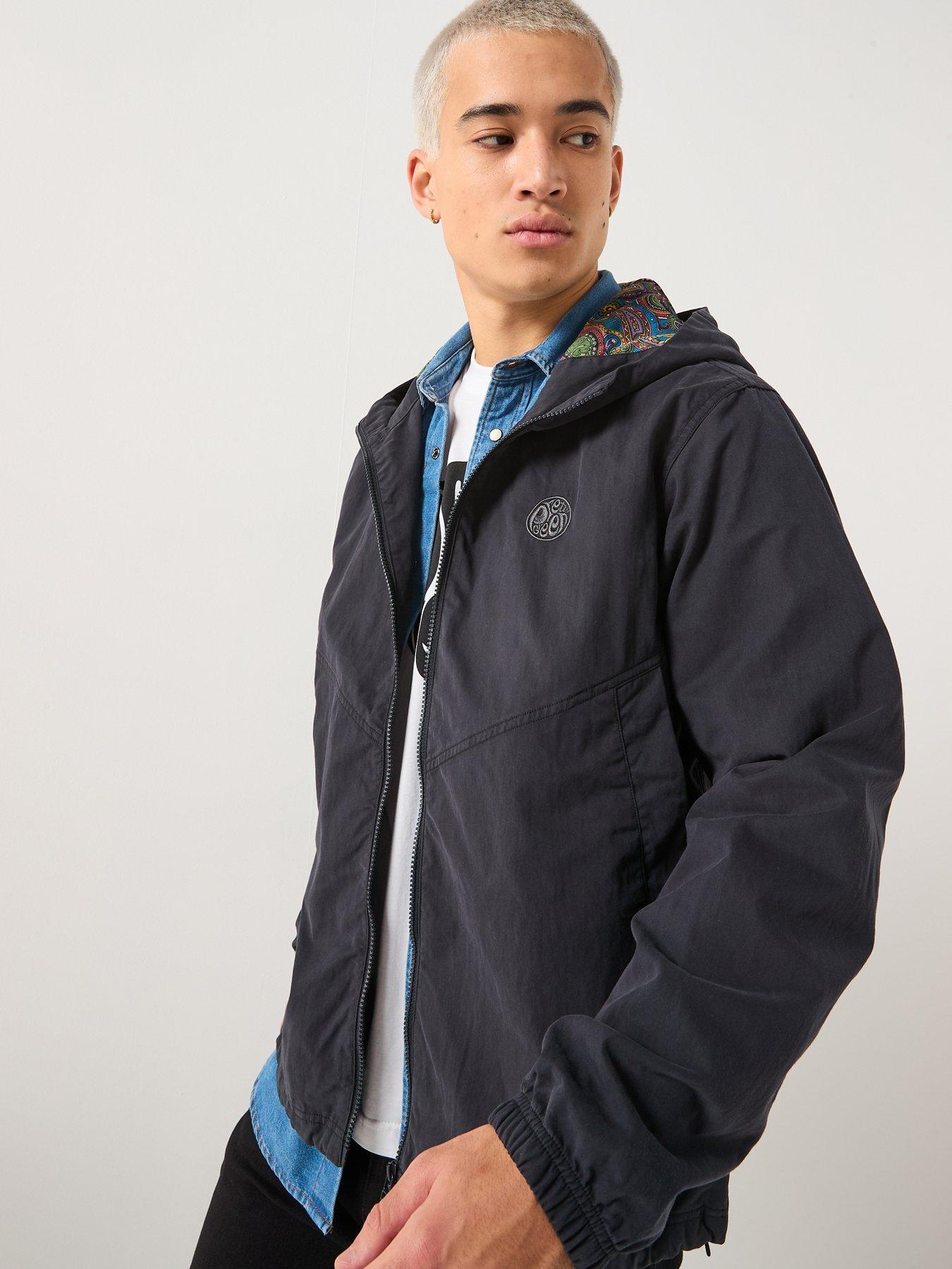 Image 6 of 6 of Pretty Green Pretty Green Feltham Lightweight Hooded Jacket - Black