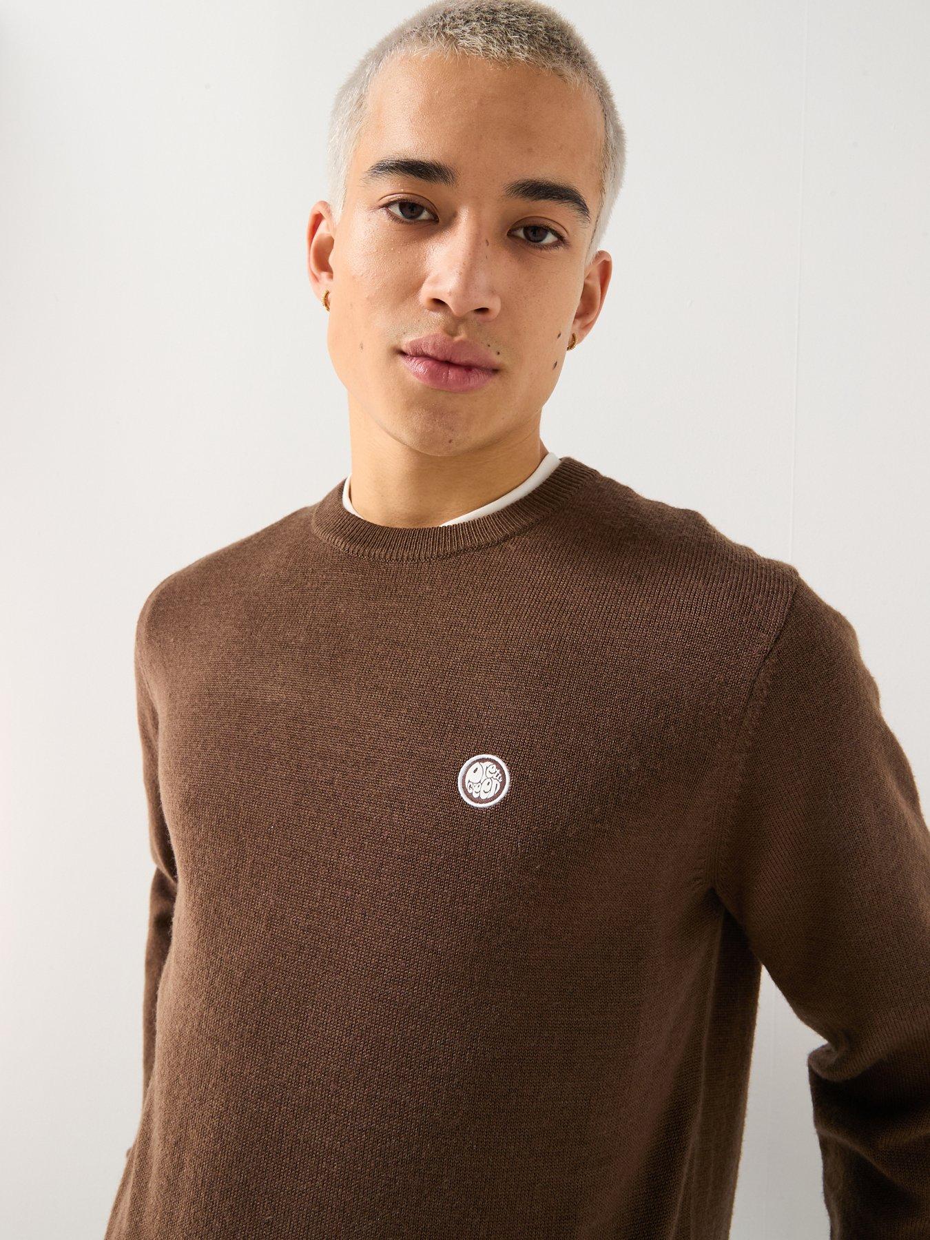 pretty-green-pretty-green-tipped-crew-knitted-jumper-brownoutfit