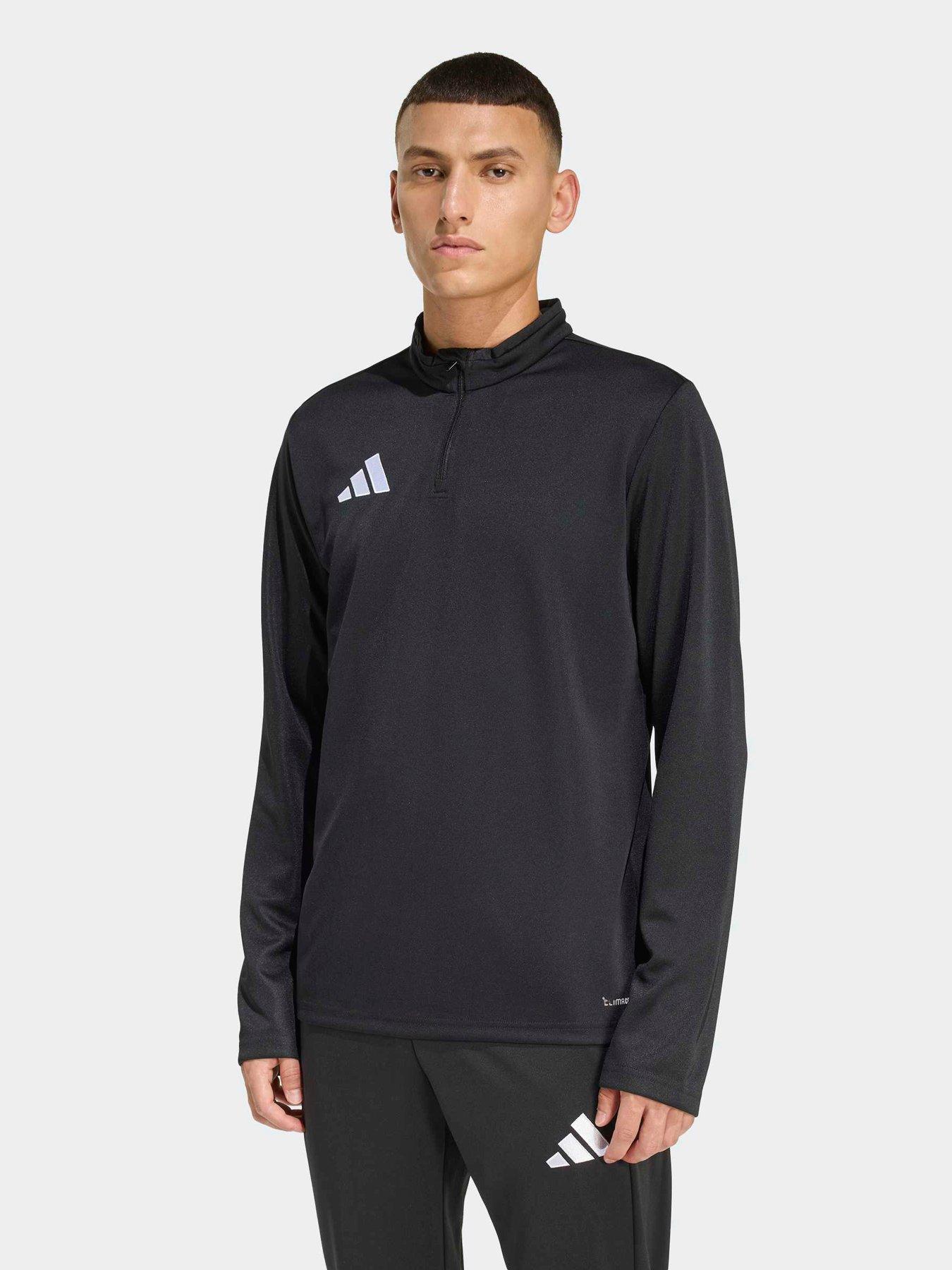 Image 1 of 5 of adidas Mens Football Entrada 26 1/4 Zip Training Top&nbsp;- Black