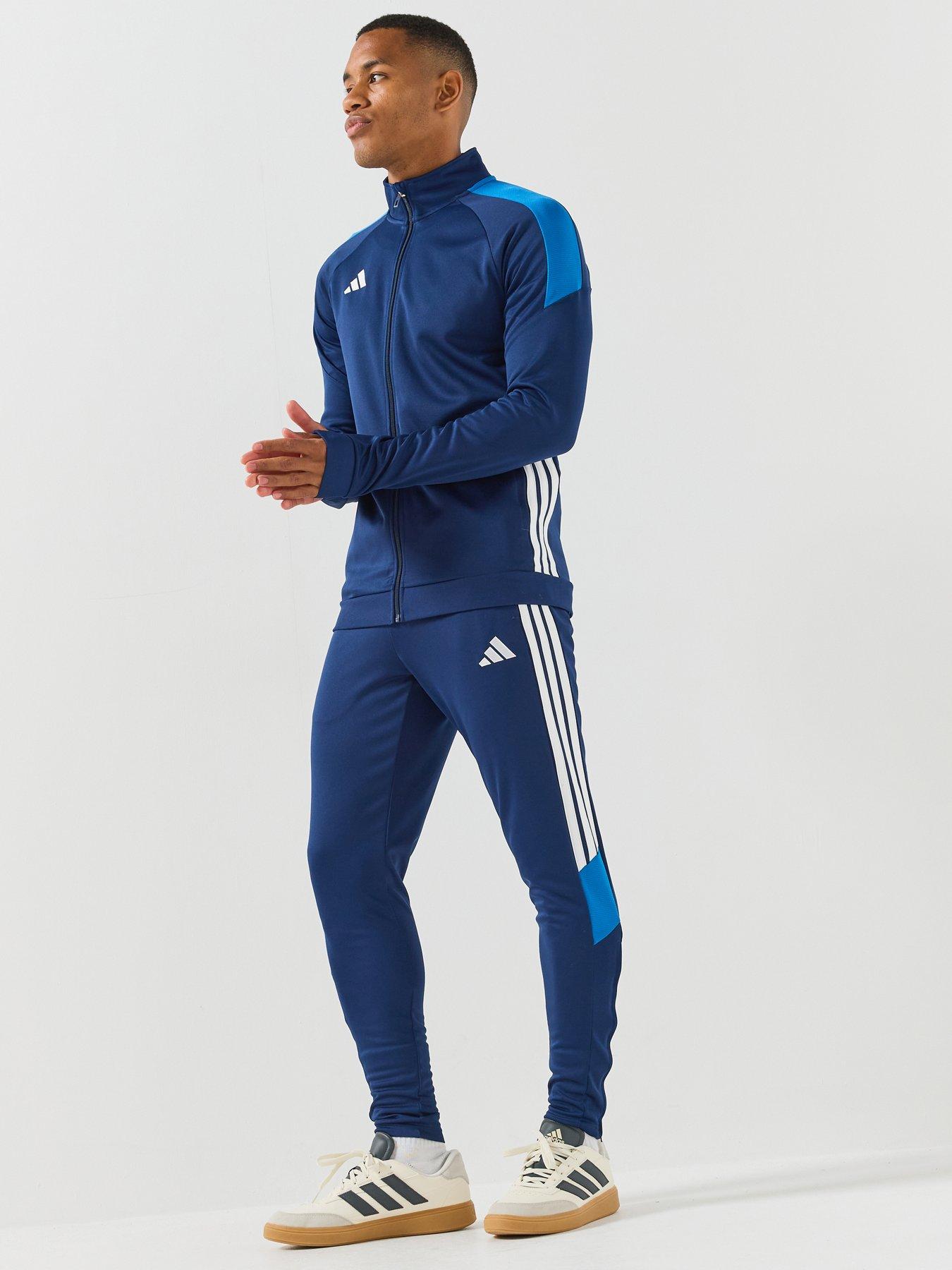 adidas Mens Tiro Football Tracksuit - Dark Blue