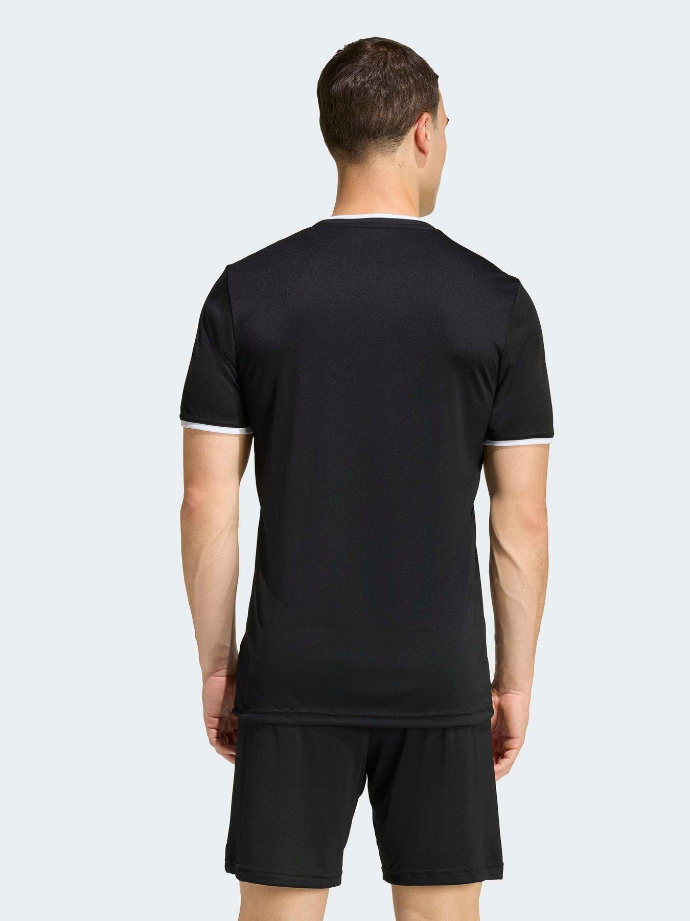 Image 2 of 6 of adidas Mens Entrada 26 Short Sleeve Football T-Shirt - Black