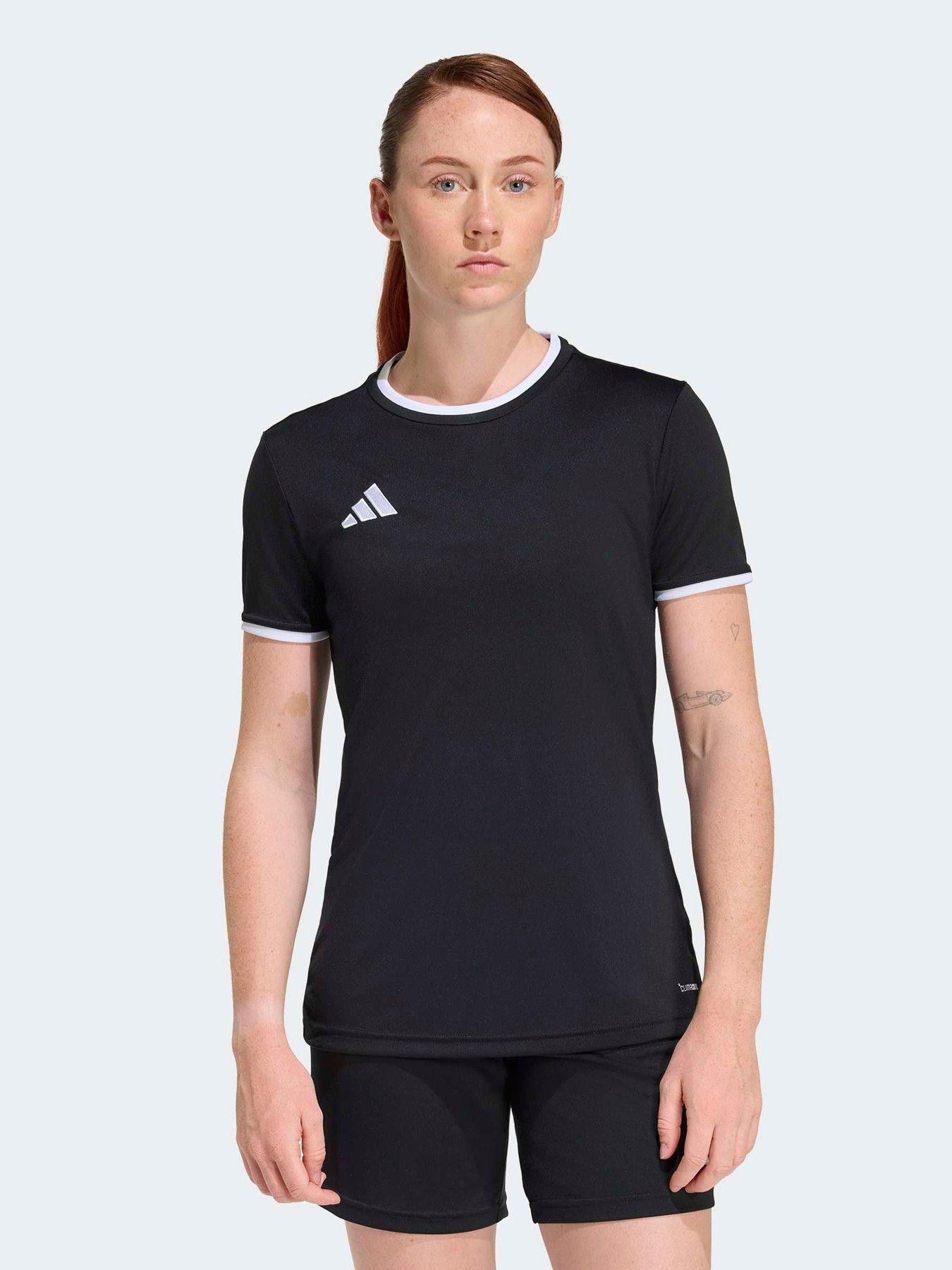 Image 1 of 7 of adidas Womens Entrada 26 Football Training Jersey T-Shirt - Black