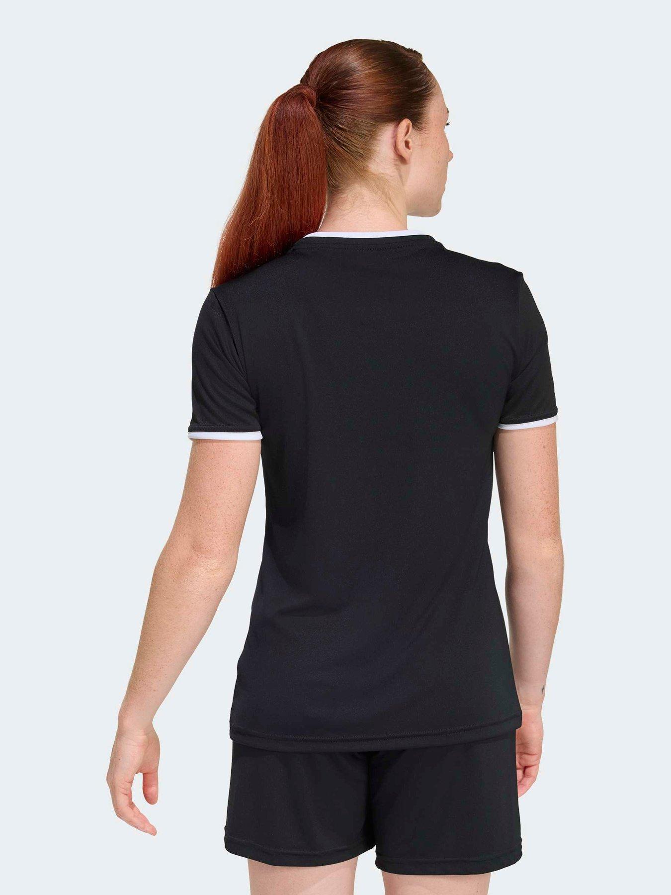 Image 2 of 7 of adidas Womens Entrada 26 Football Training Jersey T-Shirt - Black